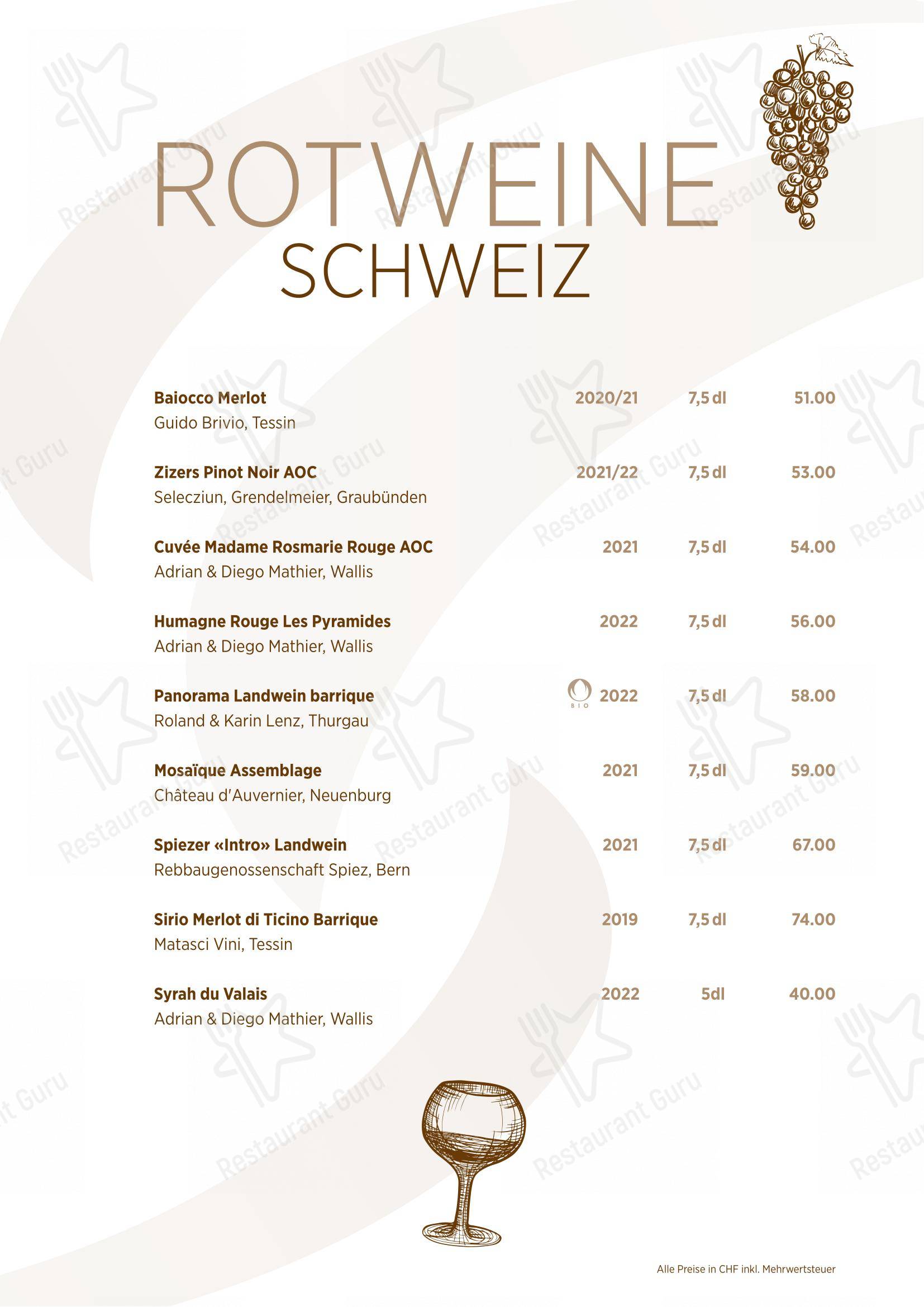 菜单 per Restaurant zum CHOCHTOPF ristorante