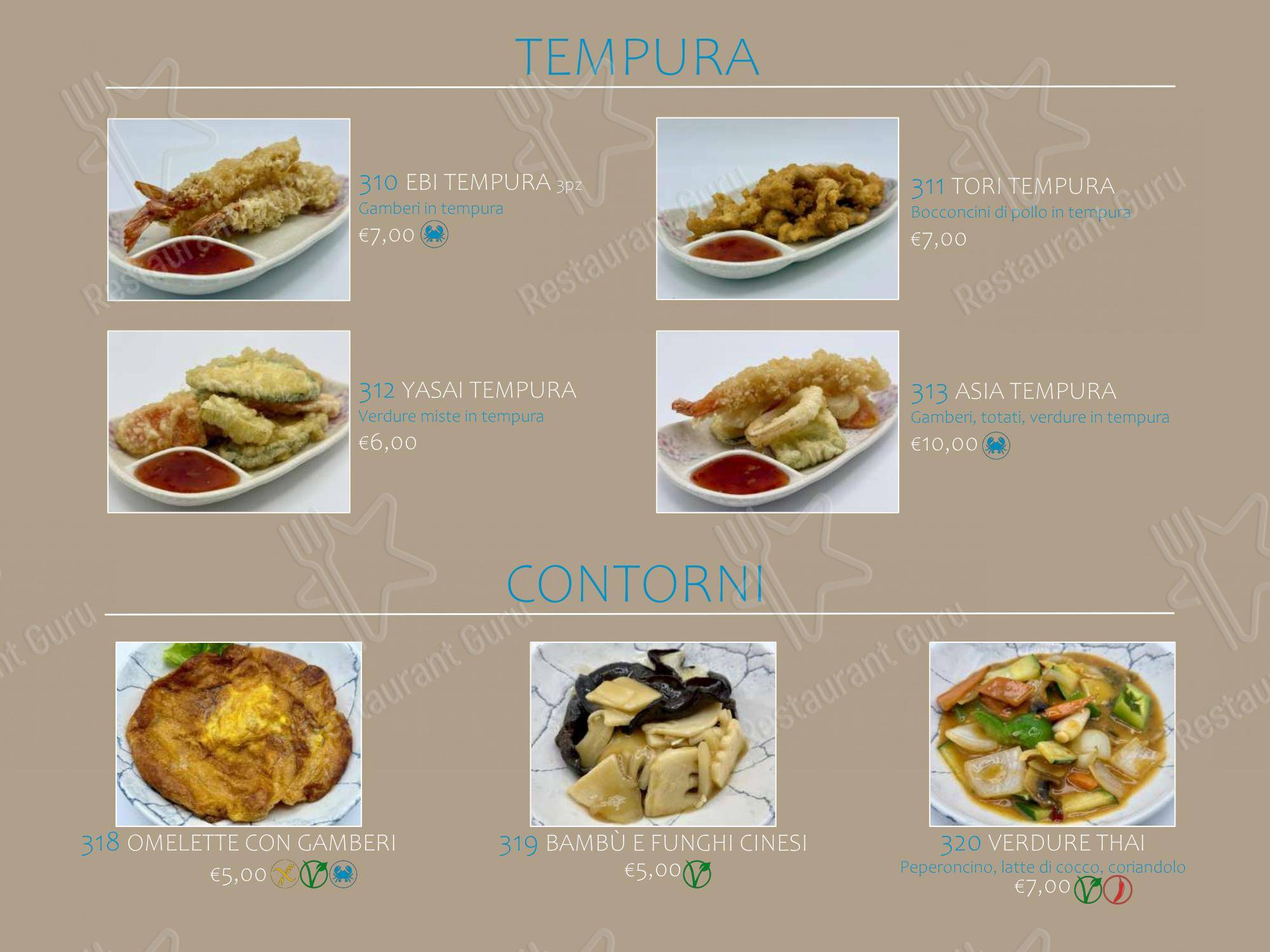Menu di Ristorante Asia - Menu
