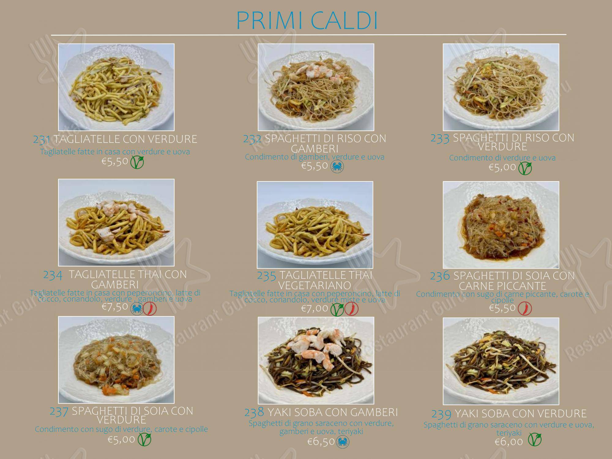 Ristorante Asia in Jesi - Menu
