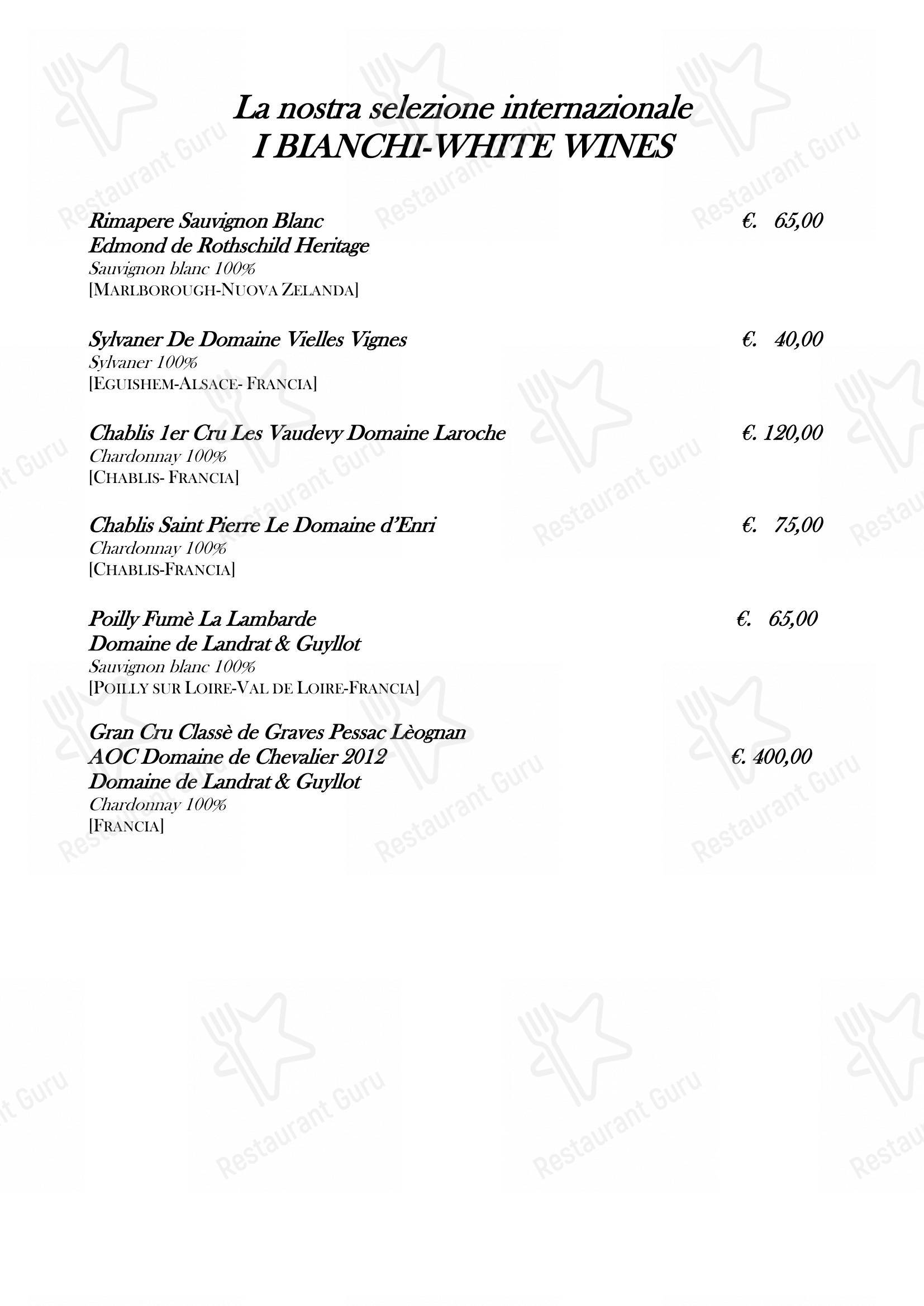 Ristorante Fortunato al Pantheon in Roma - Menu bar