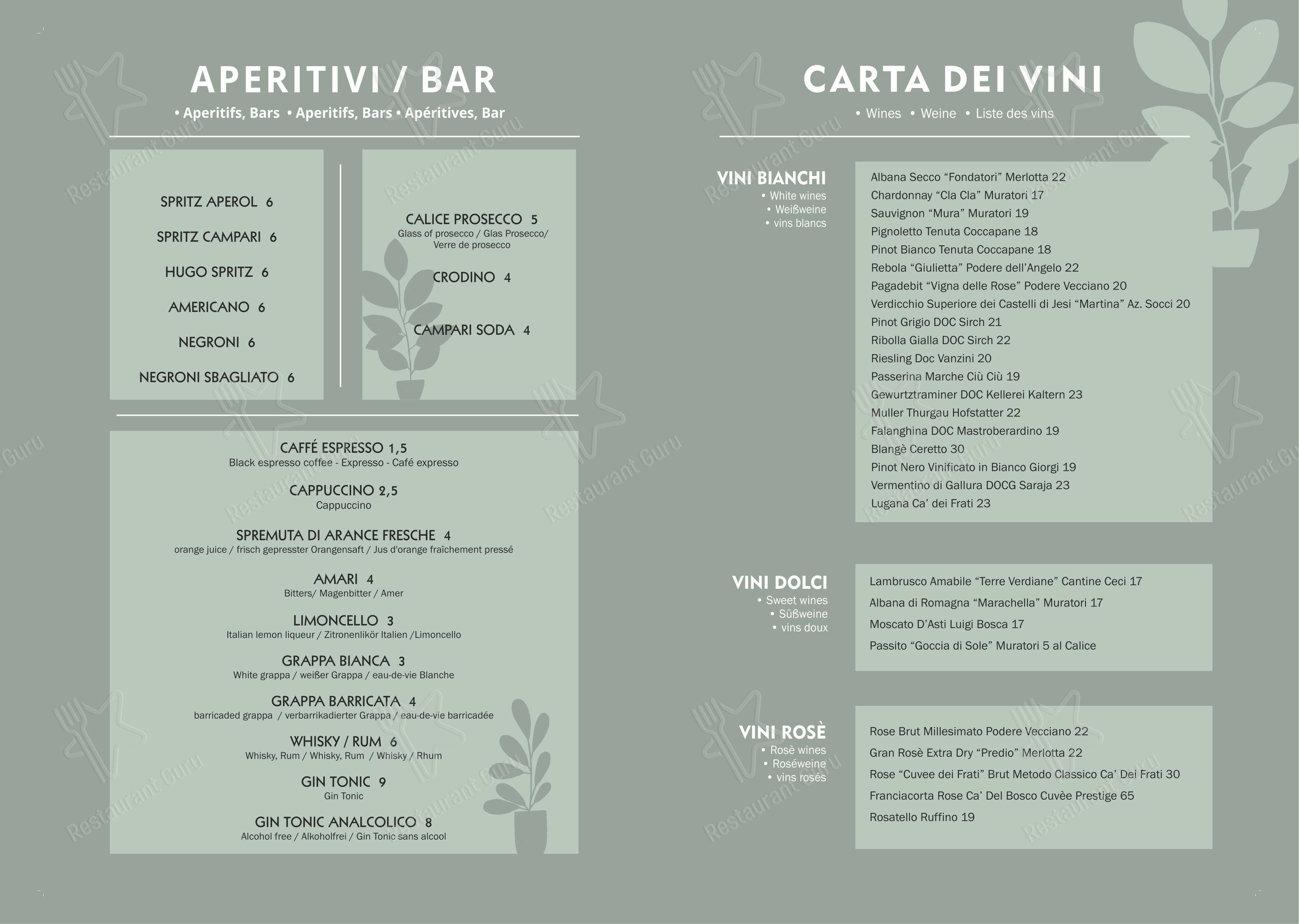 Menu di Ristorante Garden - Cucina & Pizza - Menu