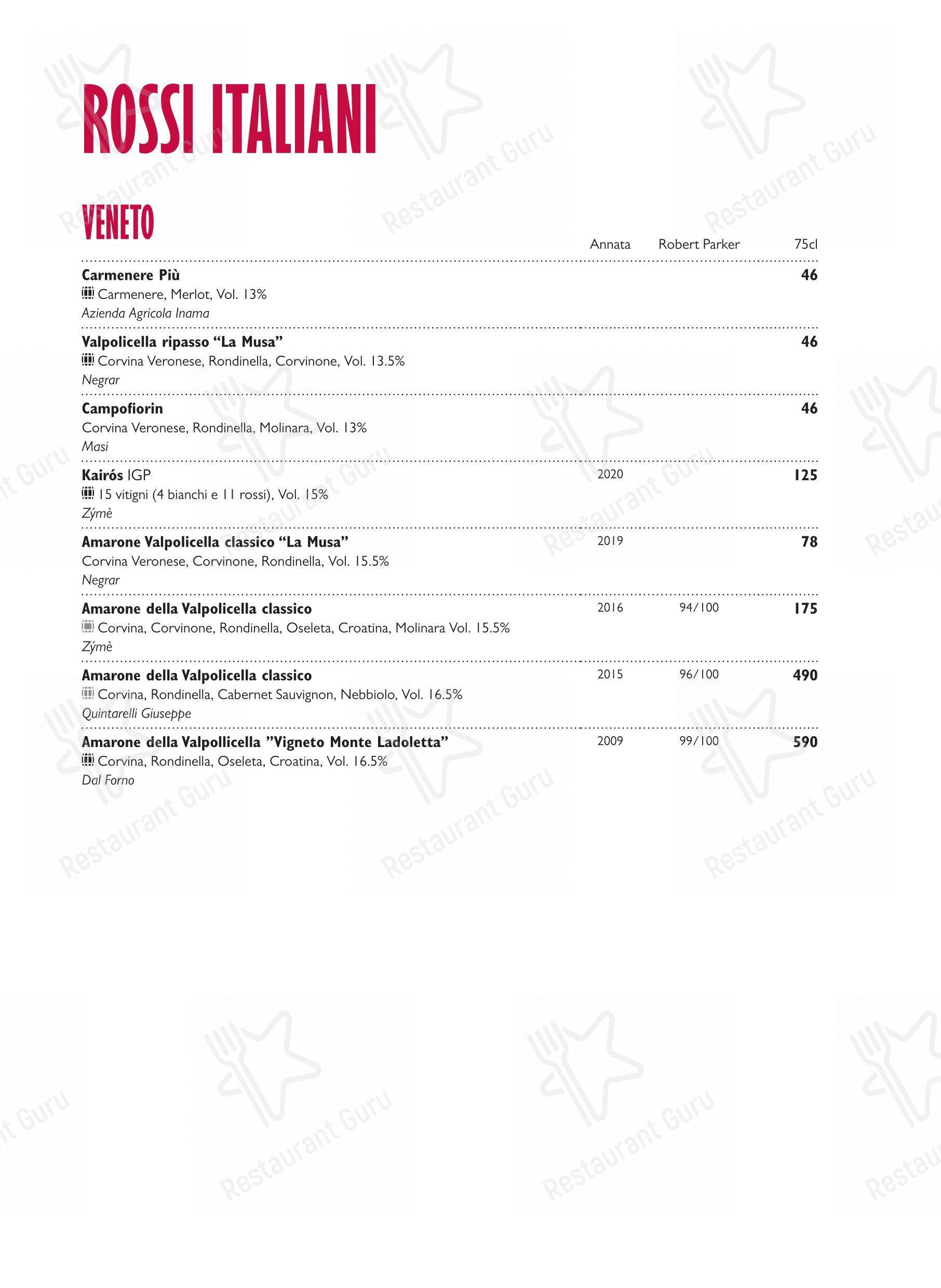 Menu per Ristorante Grotto Broggini ristorante