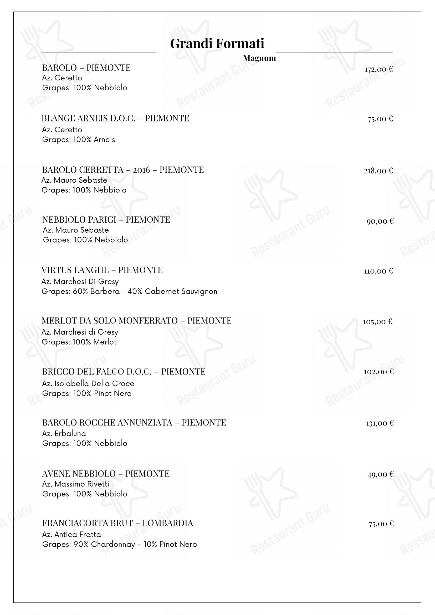 Ristorante Il Castello in Castelvetro di Modena - Коктейльная карта