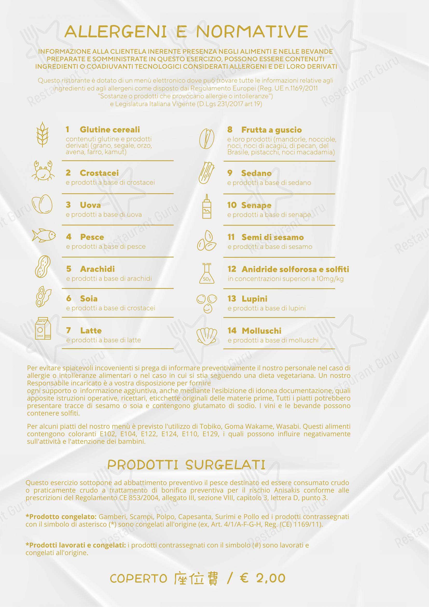 Menu per Ristorante Il Giardino ristorante