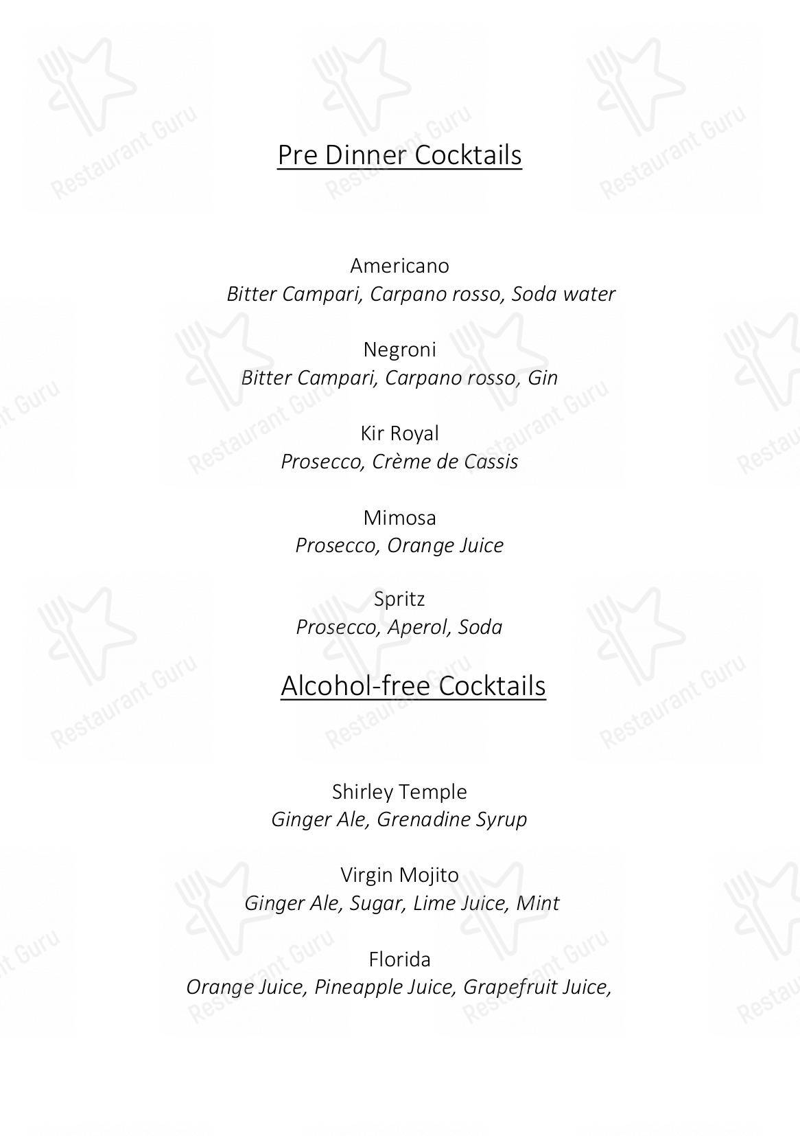 Menu bar per Ristorante La Terrazza at Villa Le Calvane ristorante