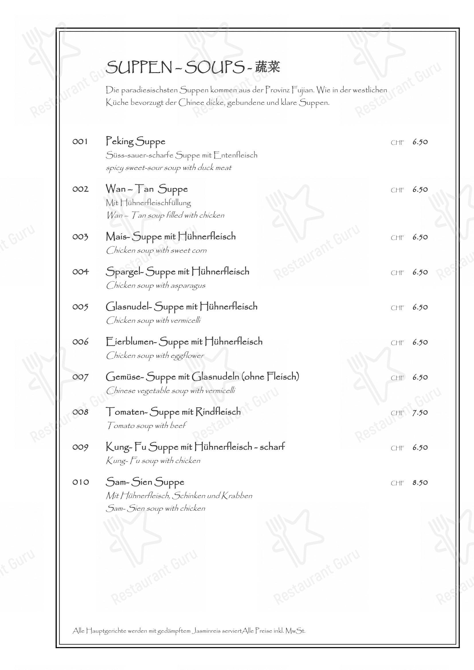 Schwanen in Lyss - Menu bar