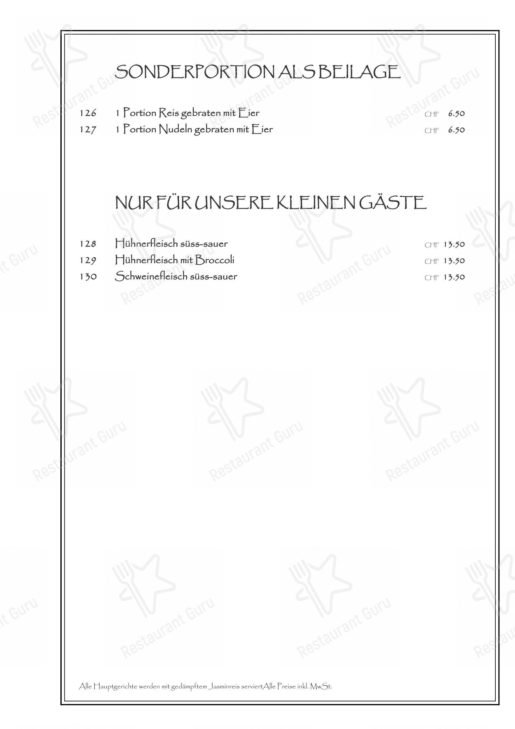Schwanen in Lyss - Menu bar