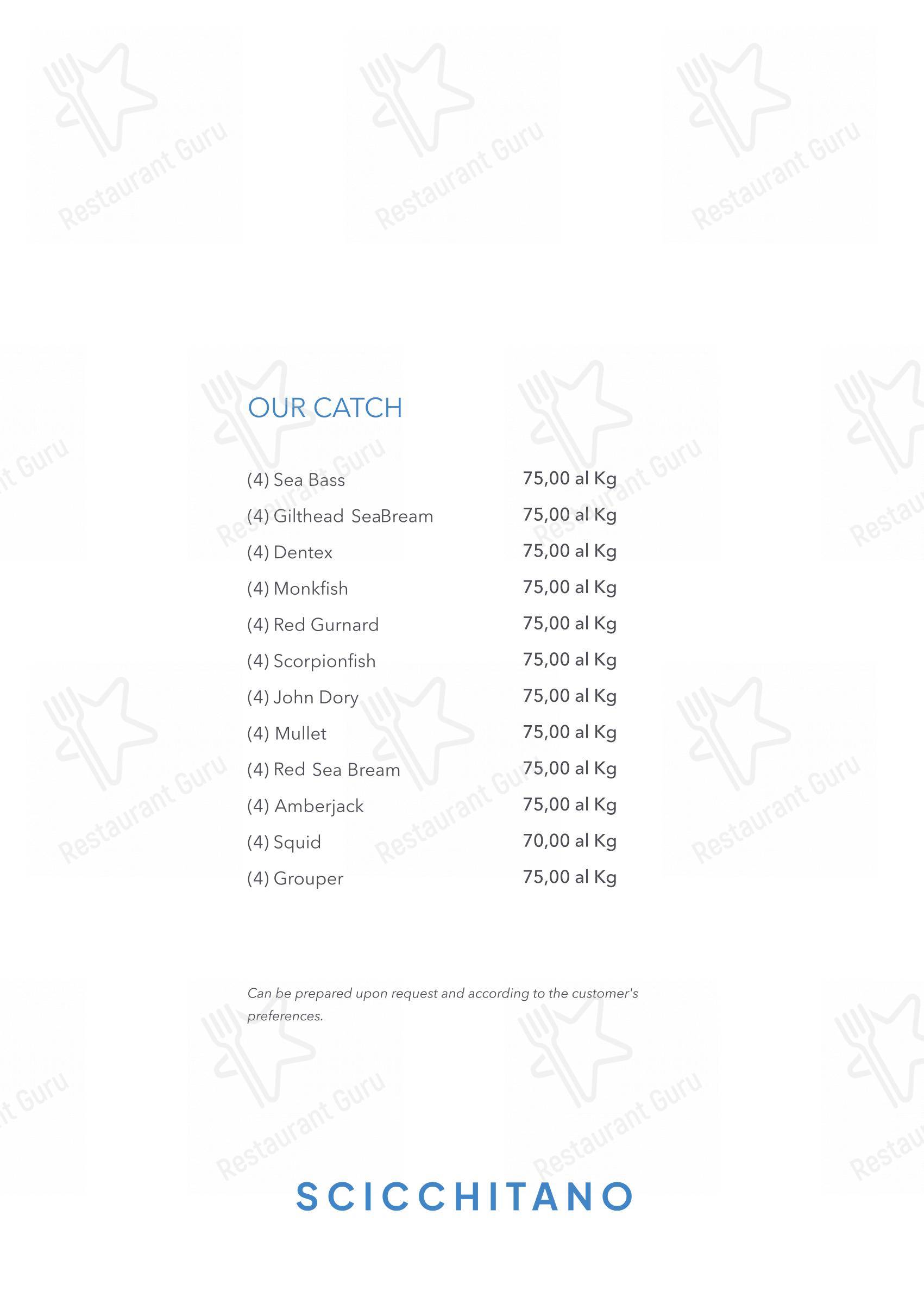 Scicchitano Ristorante Napoli in Napoli - Menu