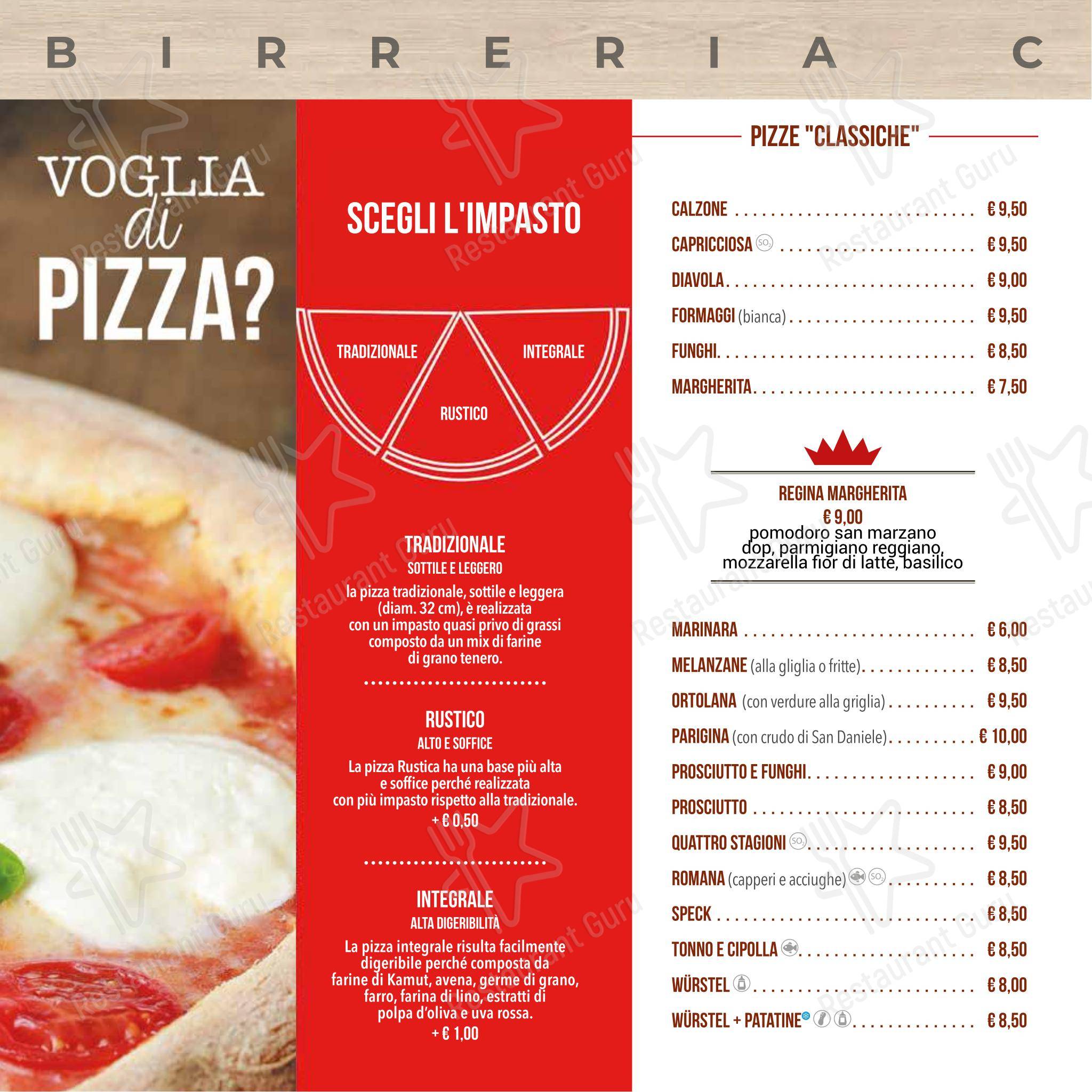 Menu di Spiller Verona - Основное меню