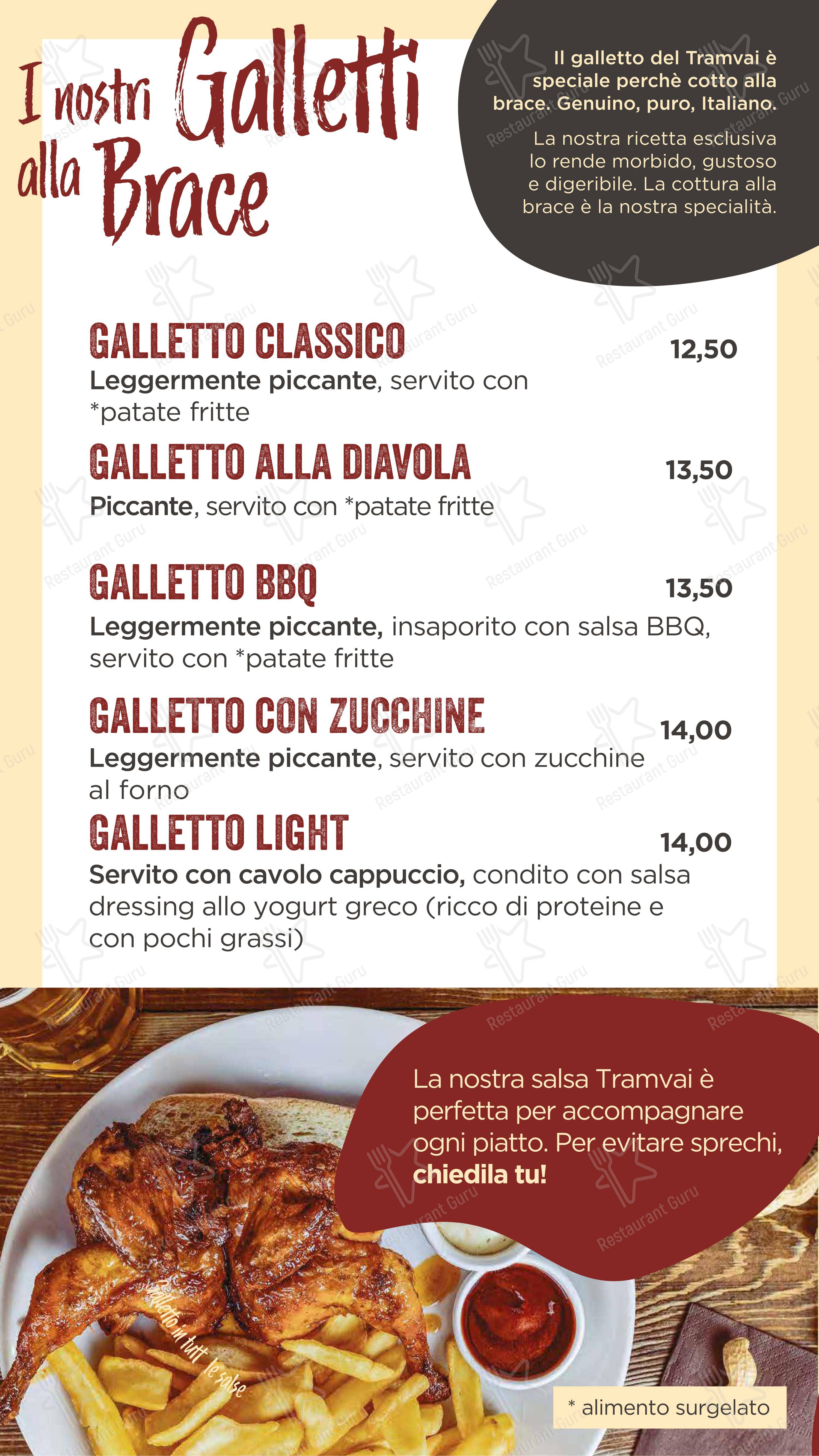 Menu per Tramvai in Modena