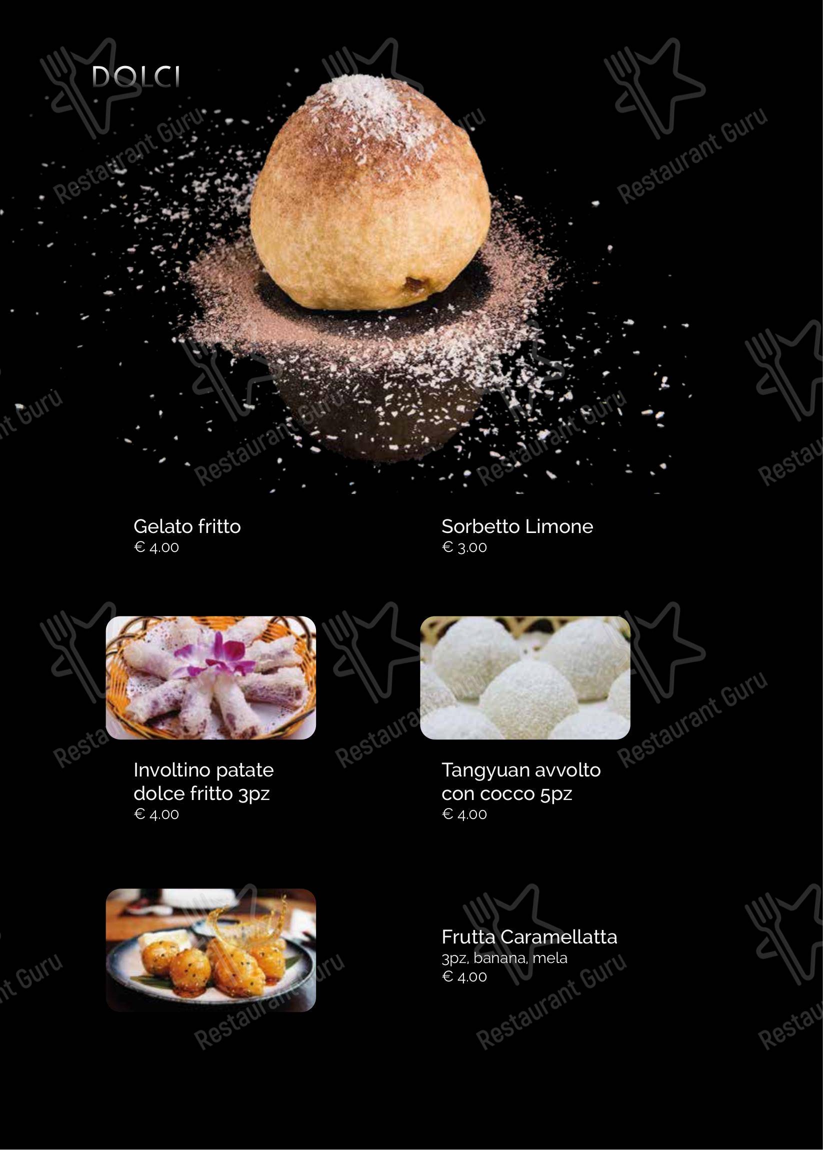 Menu bar per Xuan ristorante