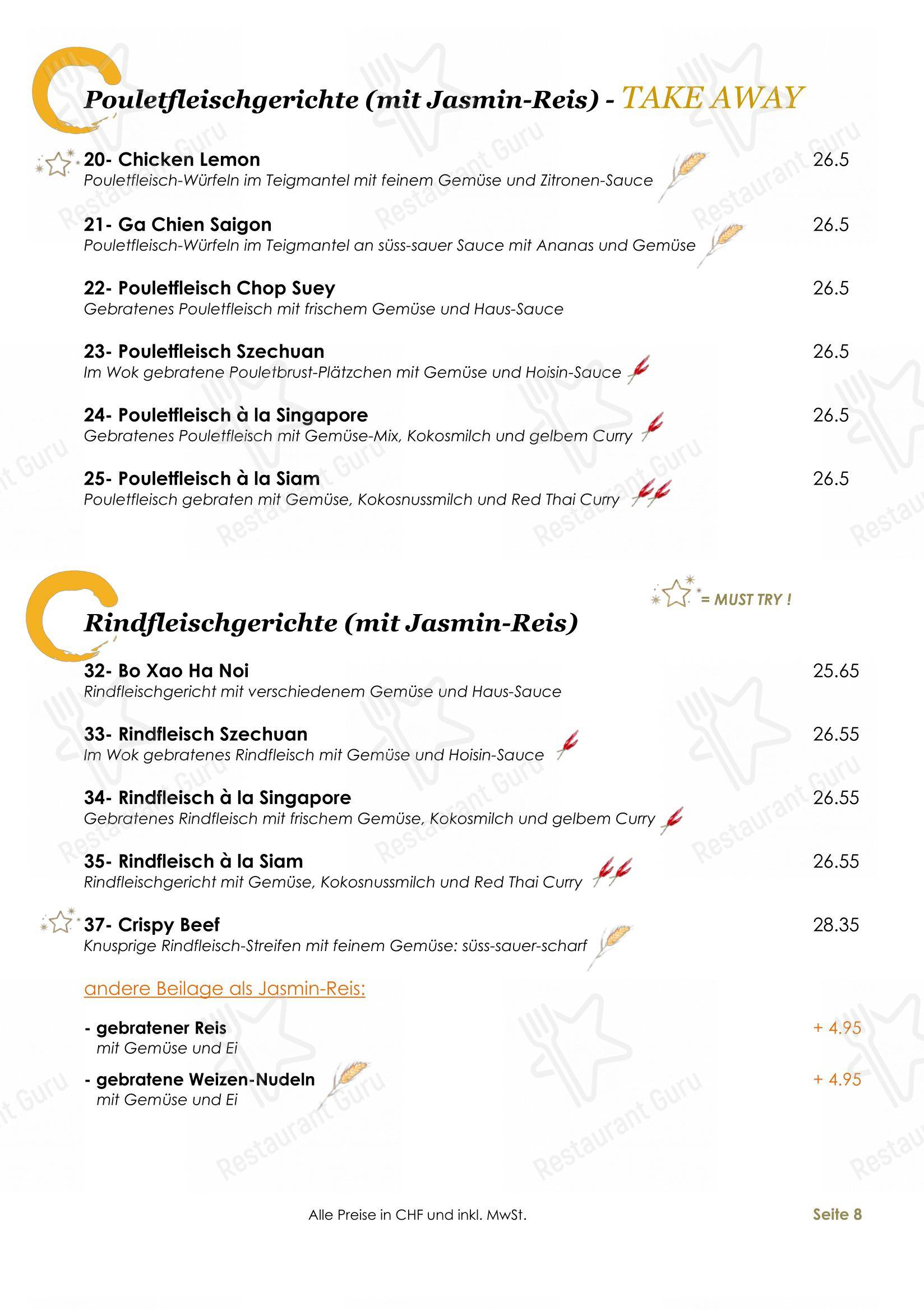 Menu per YEN'S Restaurant ristorante