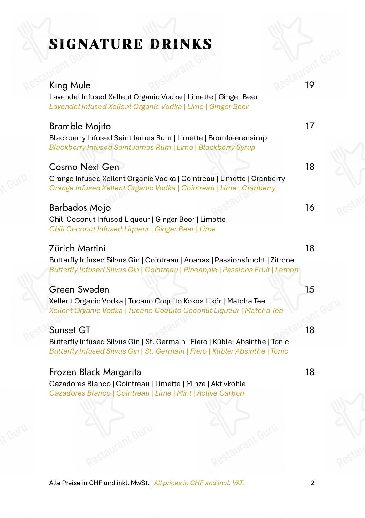 Основное меню per Zum Königstuhl - Schweizer Restaurant in Zürich Niederdorf ristorante