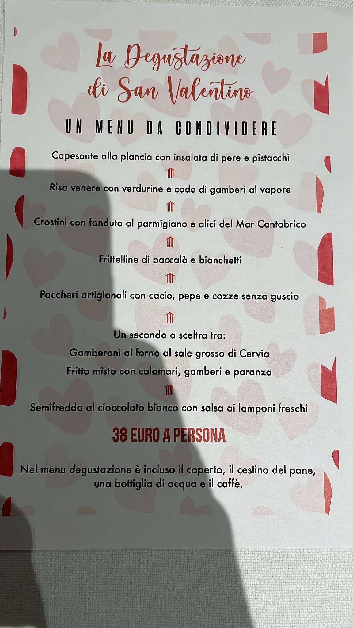 Menu di Acquapazza - Osteria del Mare 