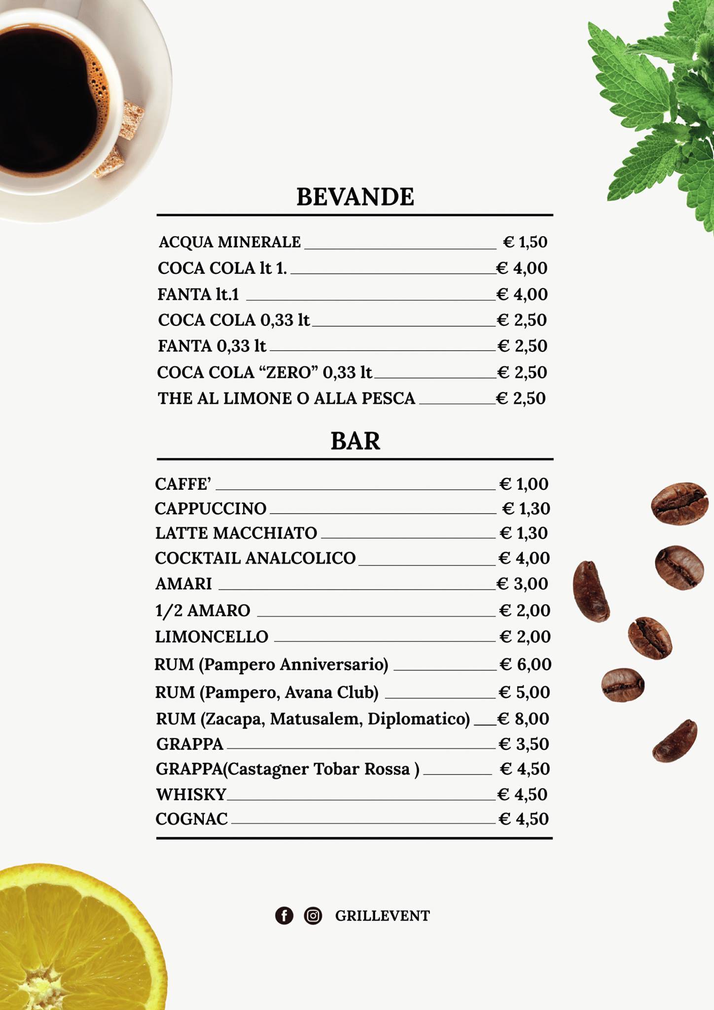 Menu di Grill Event 