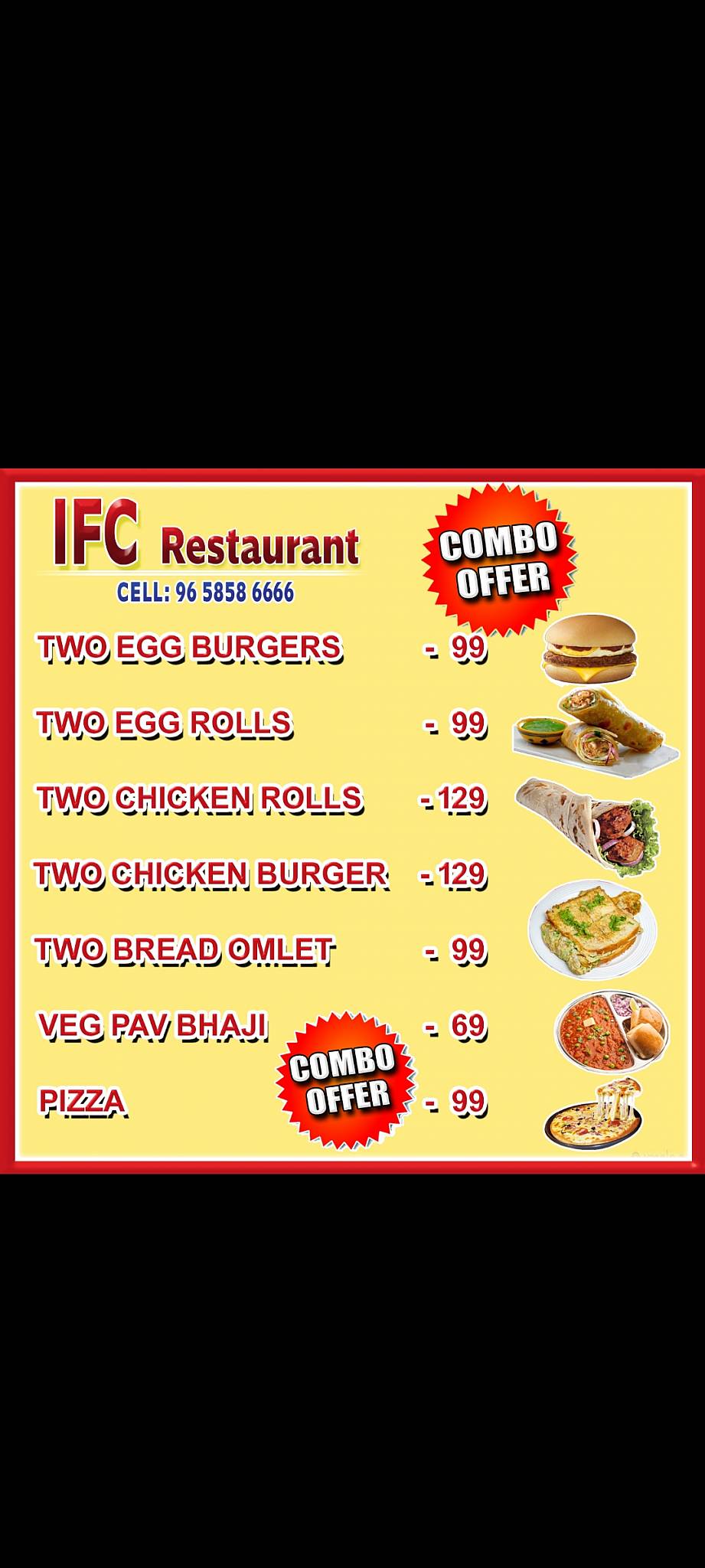 IFC Restaurant menu