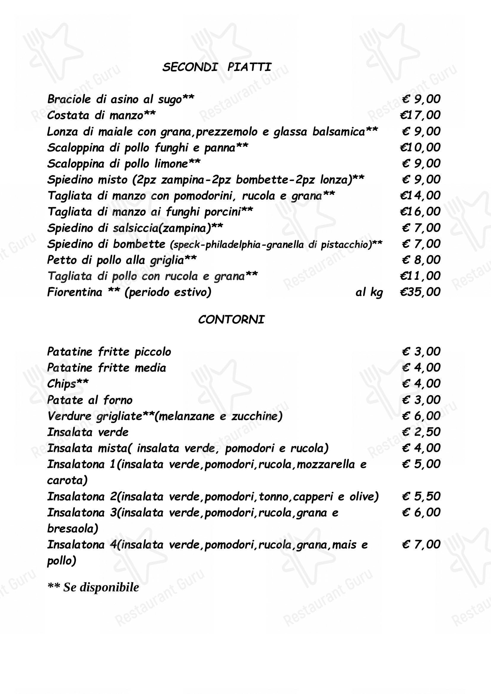 Il Fragno da Peppino in Alberobello - Menu