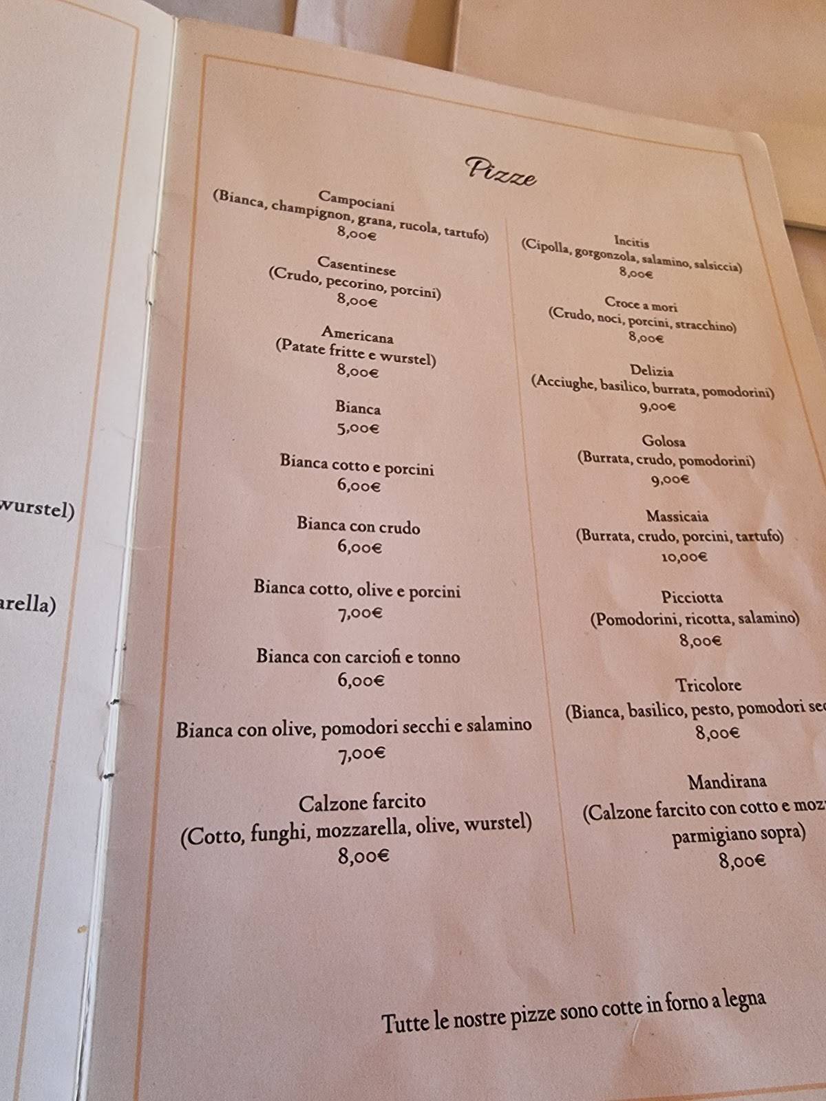 Menu di Mandri 