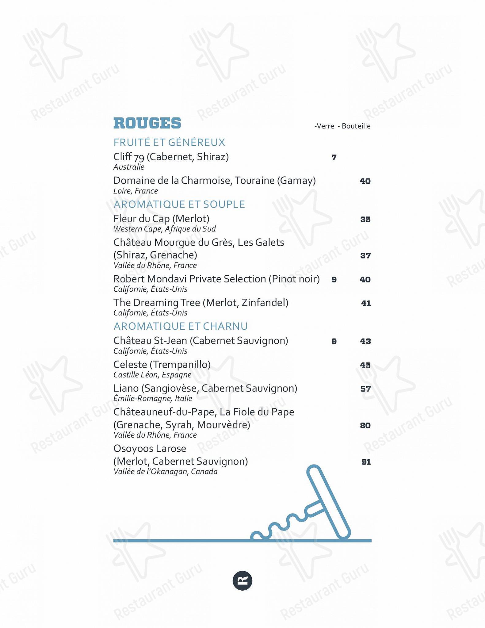 Resto Rio dans Batiscan - Menu bar