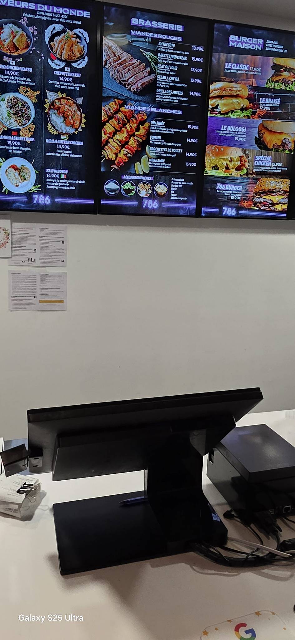 Menu de 786 - Viry-Châtillon I Brasserie & Burger