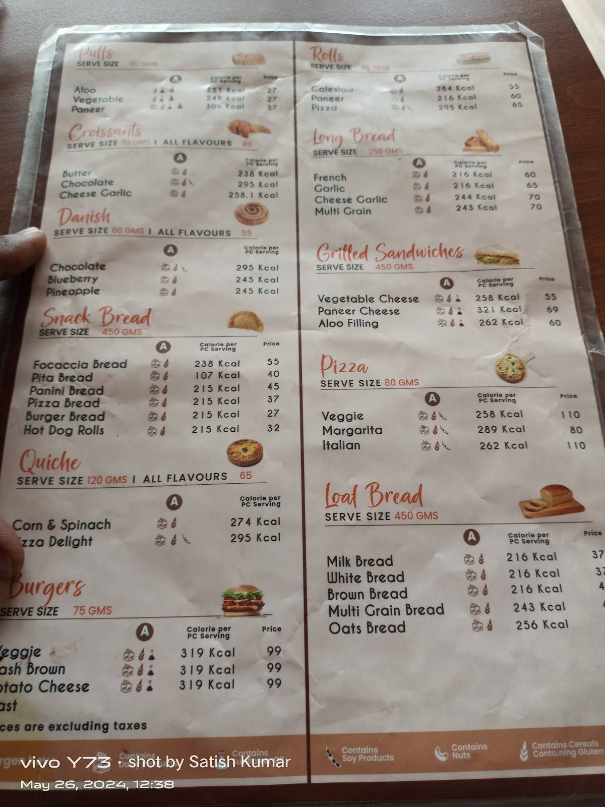 7TH HEAVEN menu