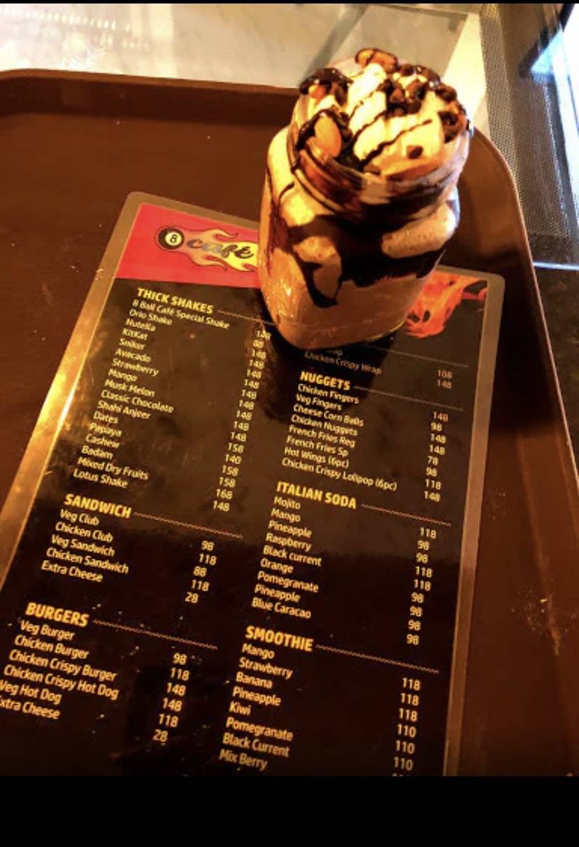 8 ball cafe menu