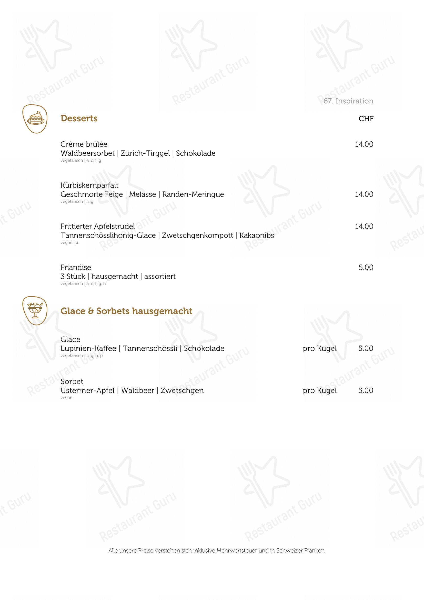 Menu per 8610 Restaurant ristorante