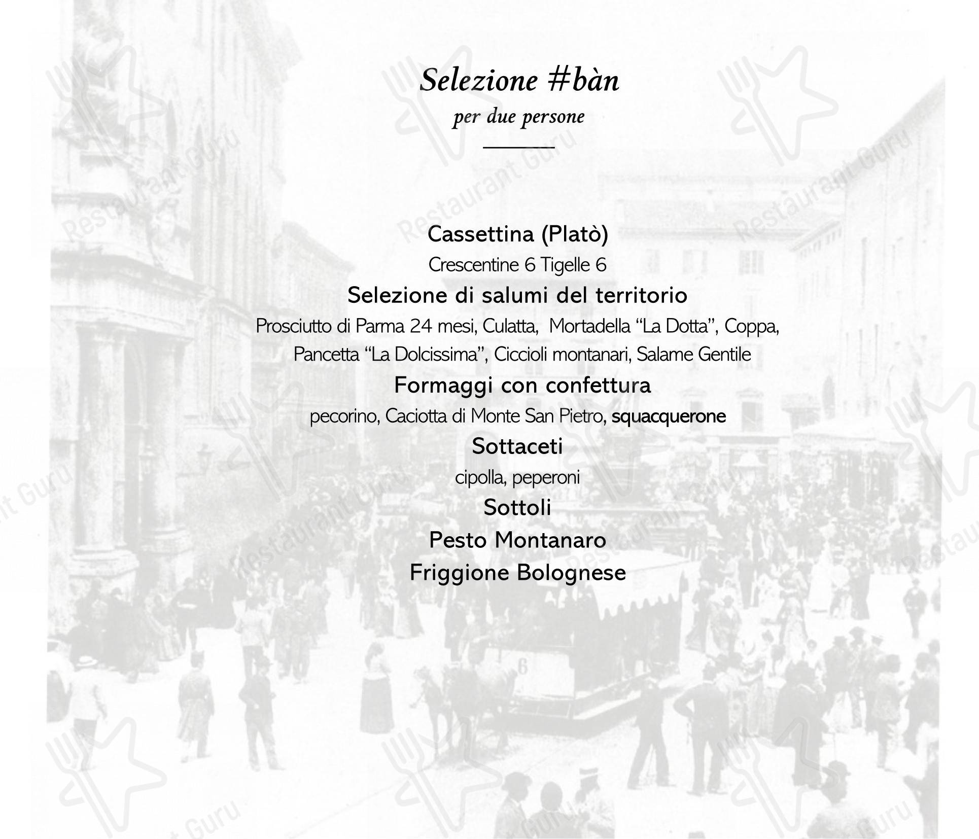 Menu au A Stàgh Bàn restaurant, Casalecchio di Reno, image size:1930x1654