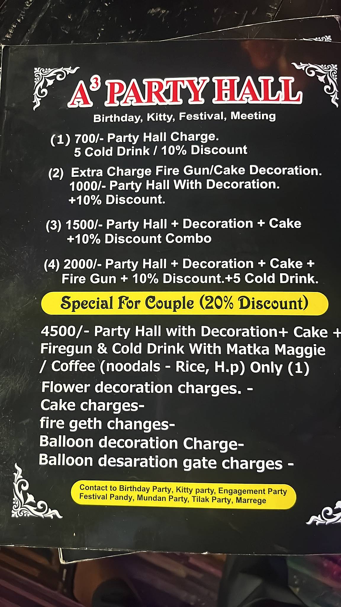 A3 Cafe & Maggie Point menu