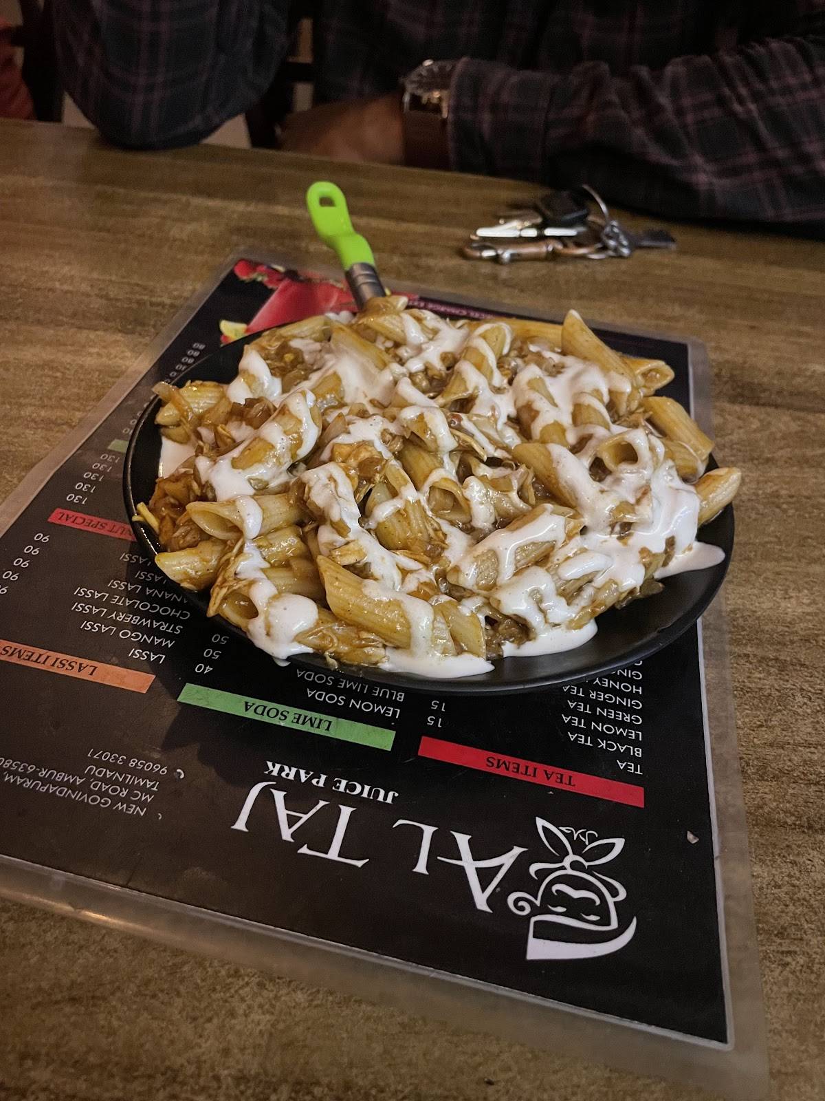 AL-TAJ JUICE PARK menu