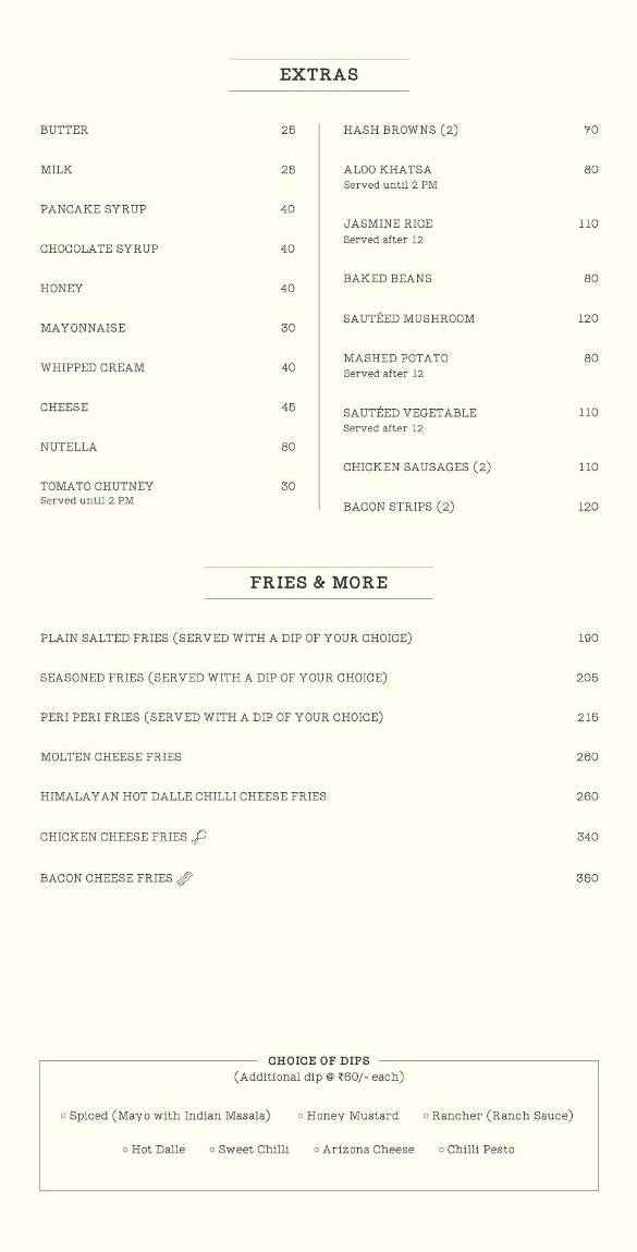 AMA Cafe Rajpur Road menu