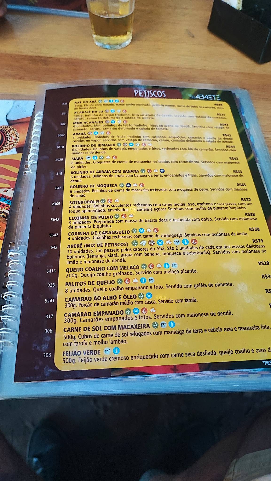 Abaeté Boteco cardápio