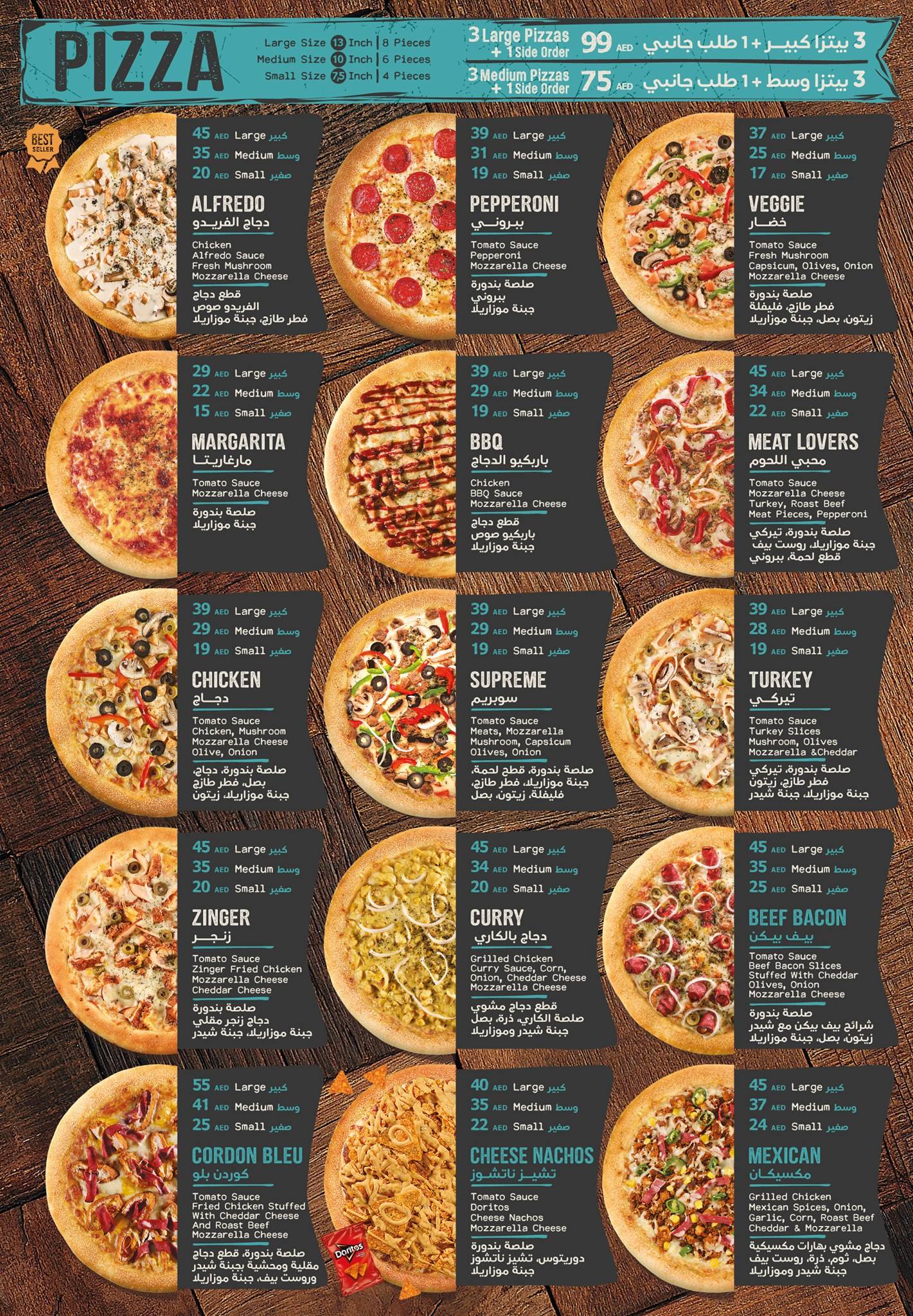Menu at Brothers Eatery restaurant, Abu Dhabi