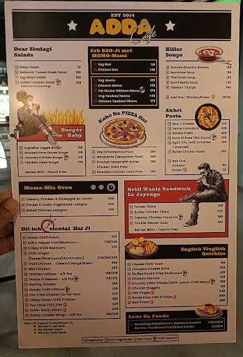 Adda Cafe menu
