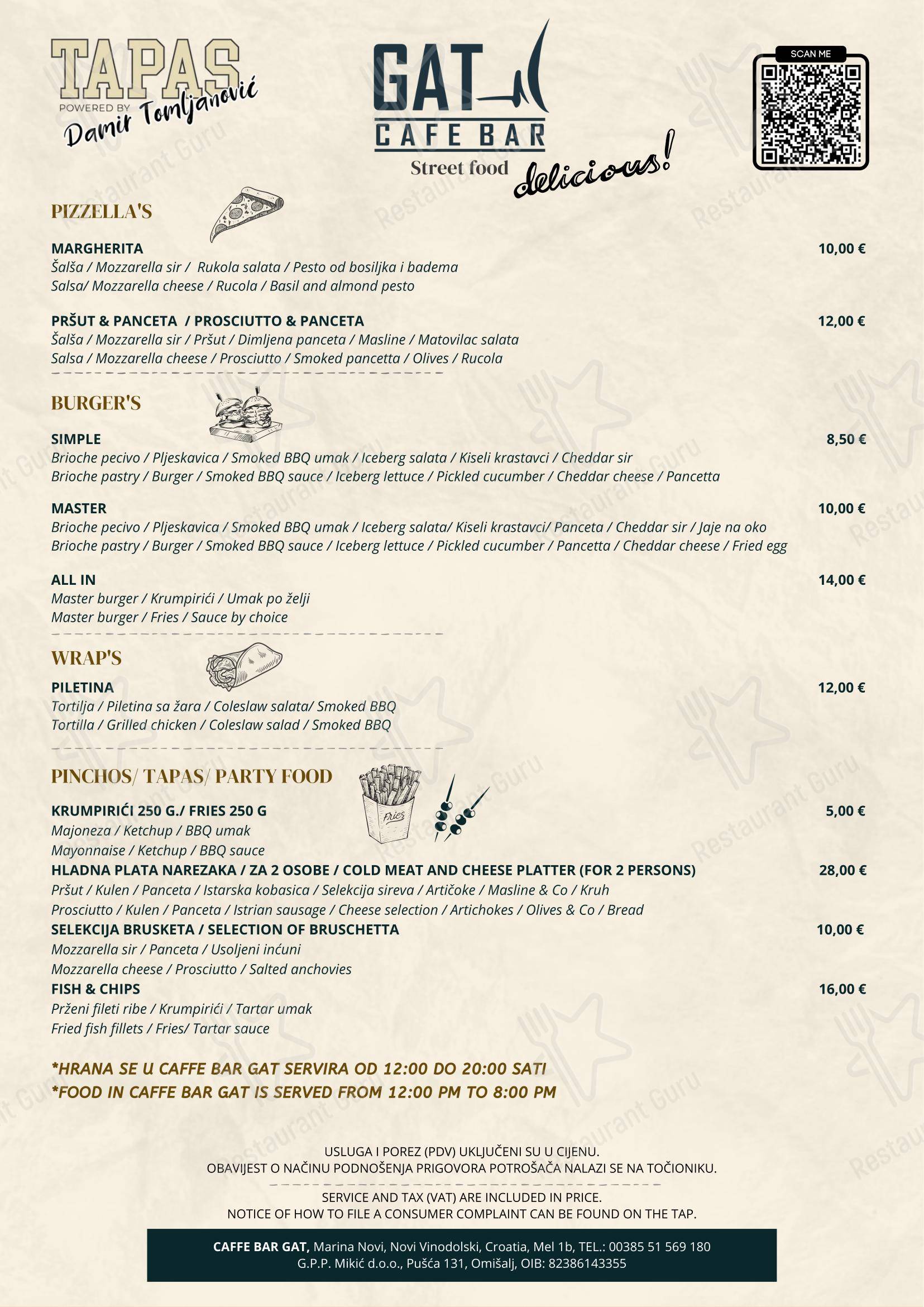 Menu di RESTORAN ADMIRAL, Marina Novi, Novi Vinodolski - Menu