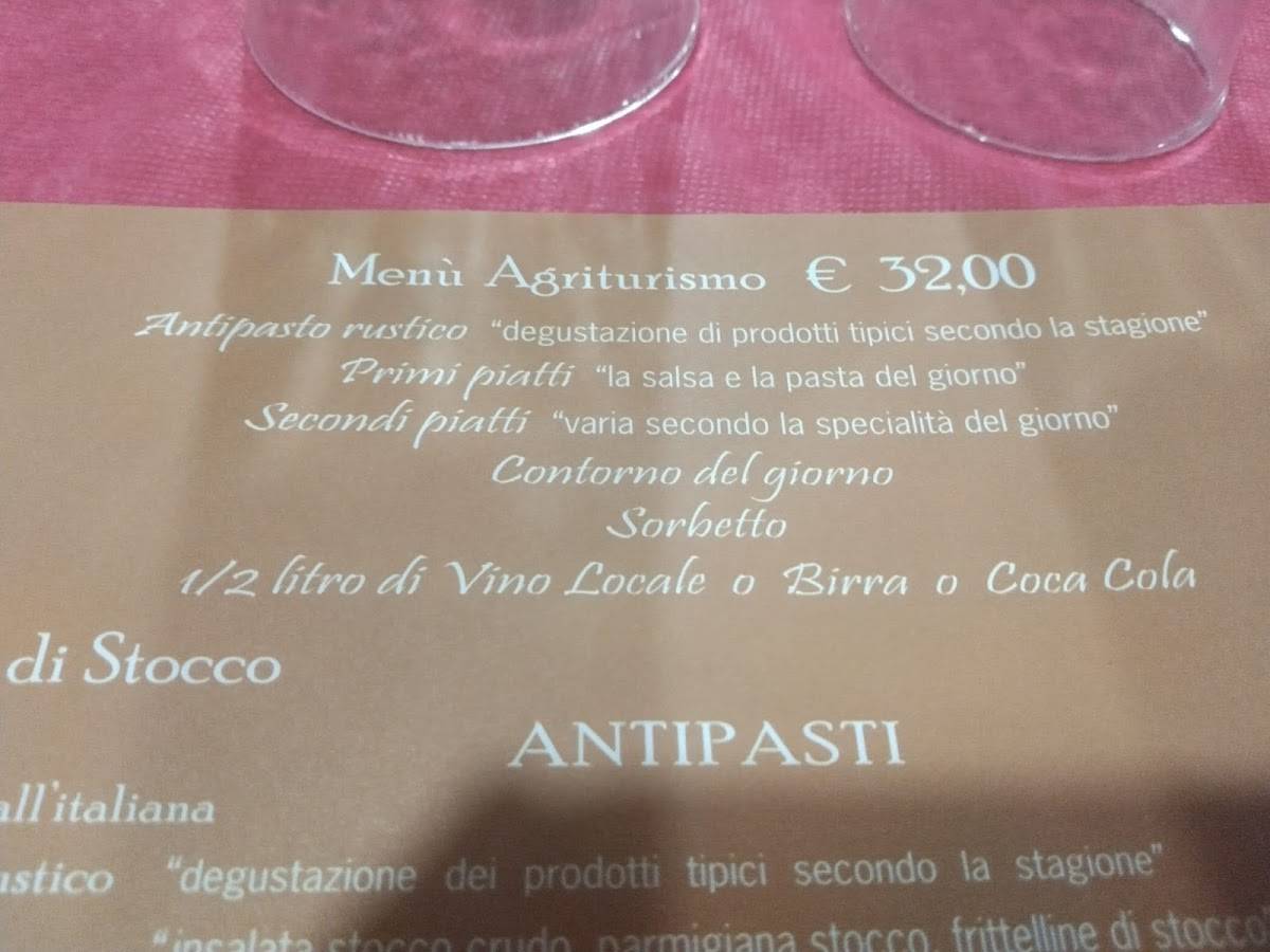 Menu di Agriturismo da Peppone 