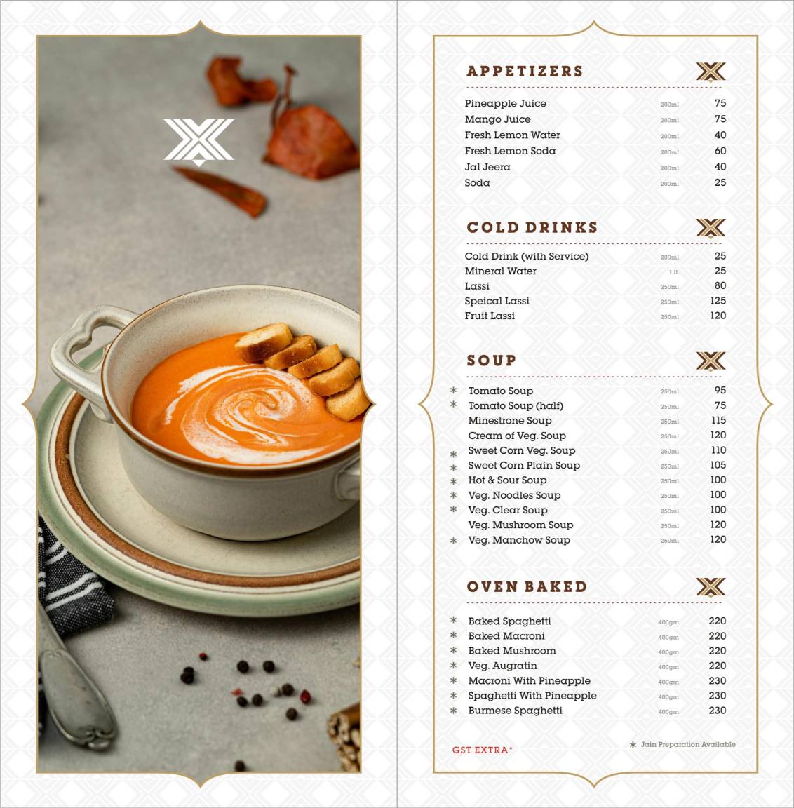 Kalapi Restaurant menu