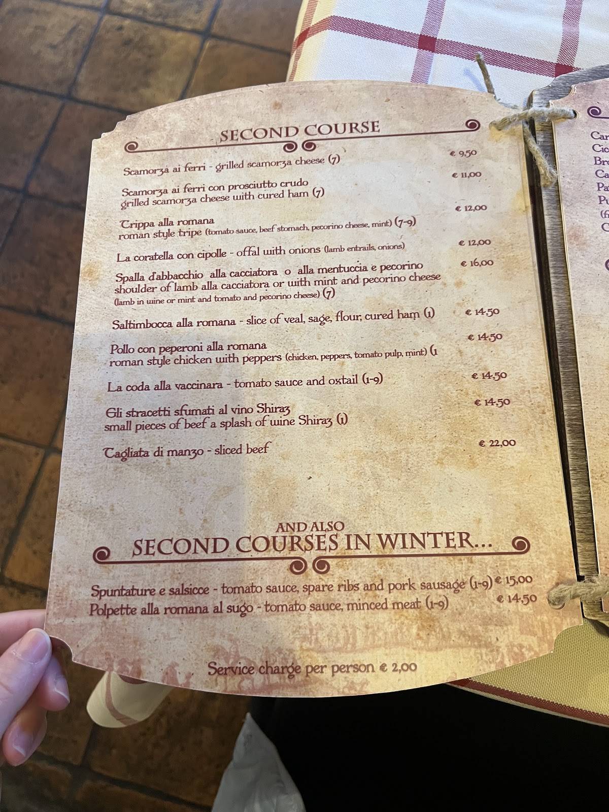 Menu di Ai Balestrari In Prati 
