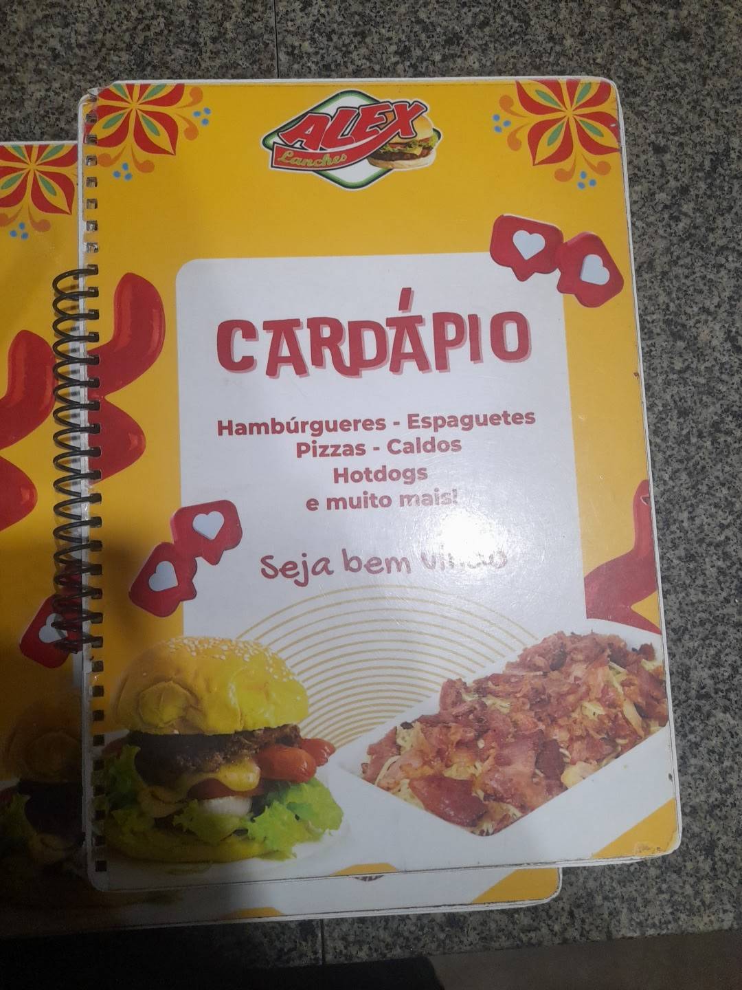 Alex lanches cardápio