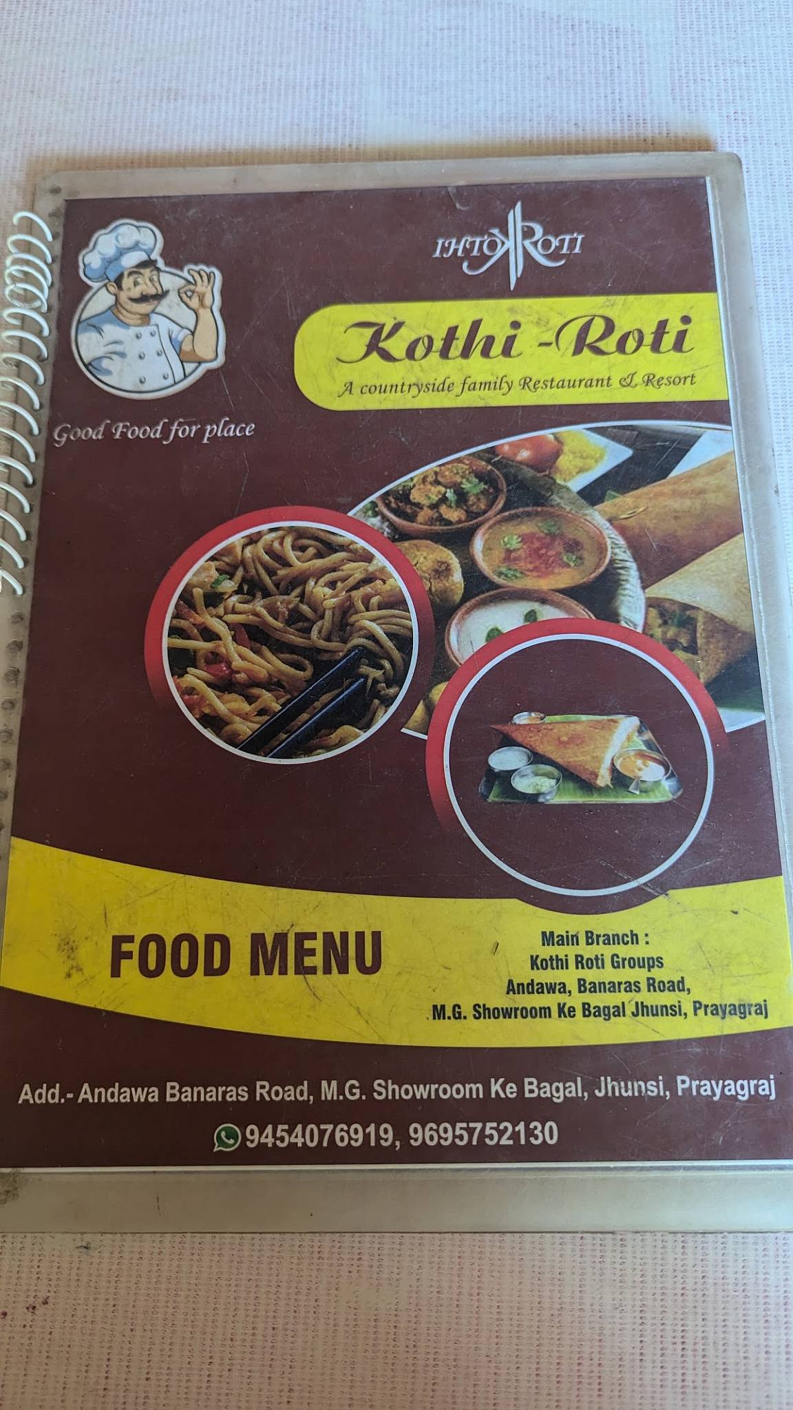 Menu at Kothi Roti Restaurant, Jhusi