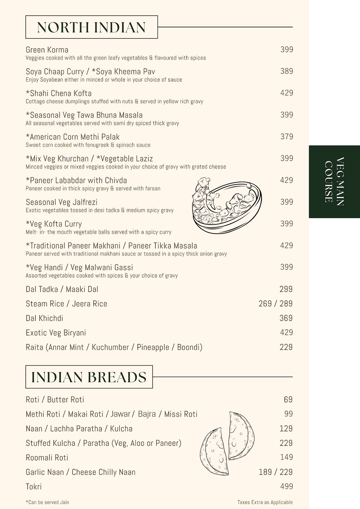 Amantran Casual Dining menu