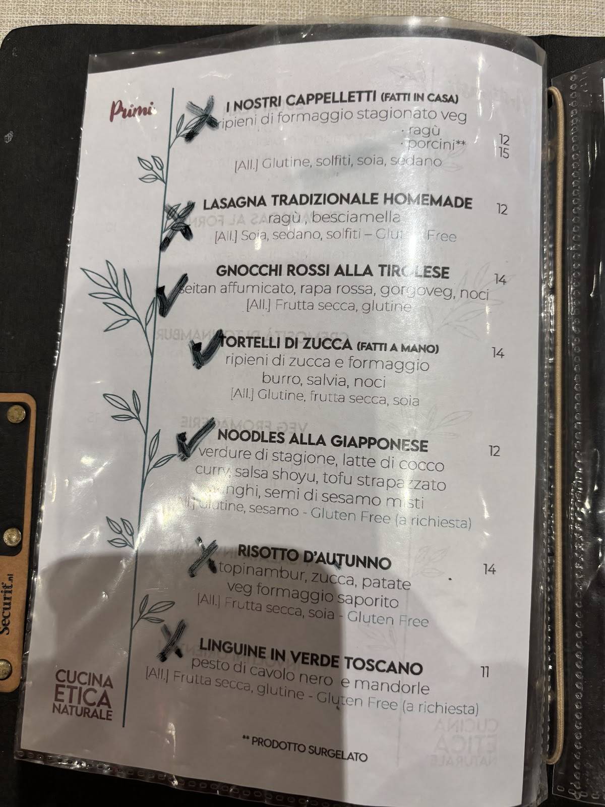 Menu di Amaranto 