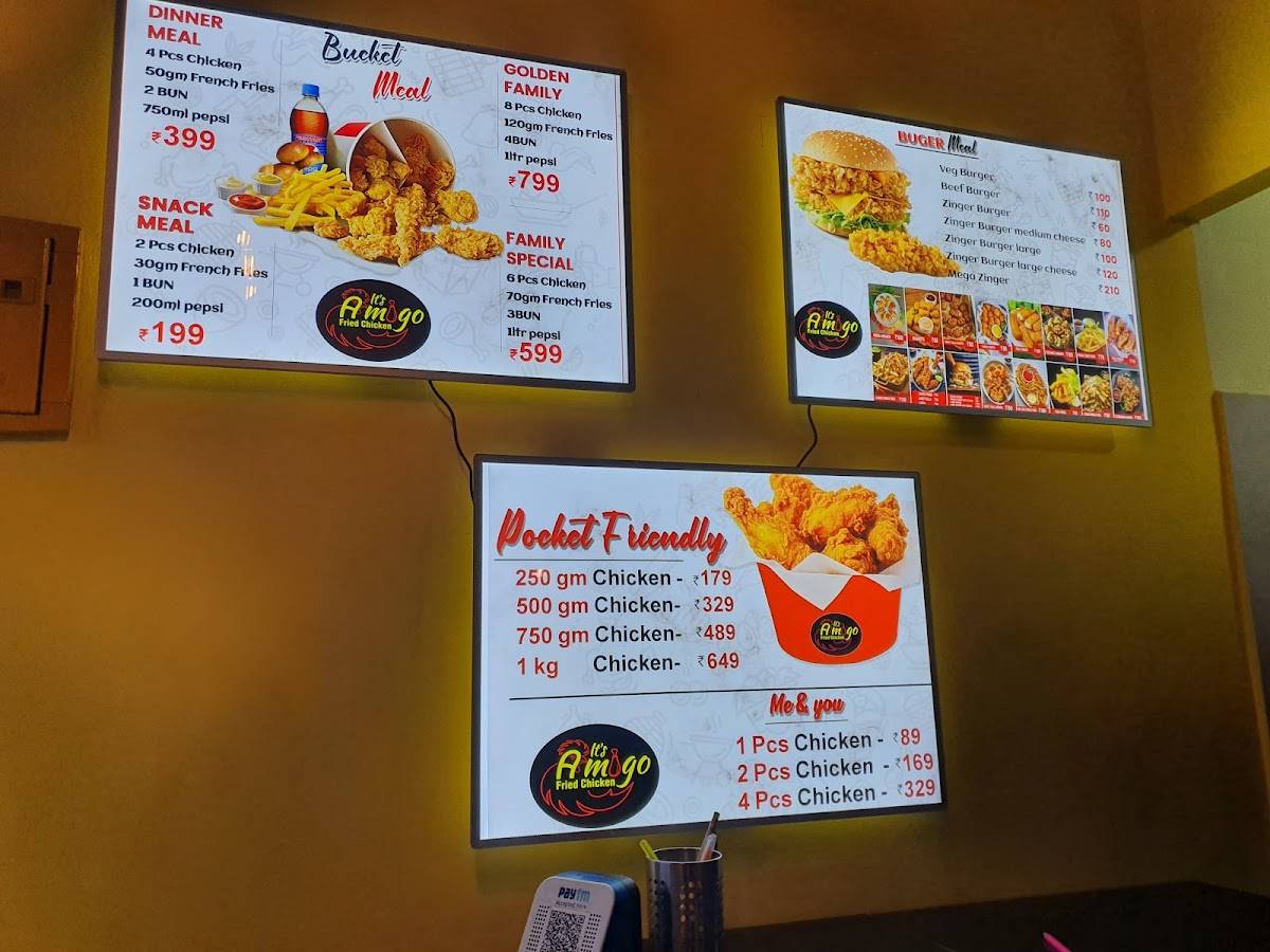 Amigo Fried Chicken menu