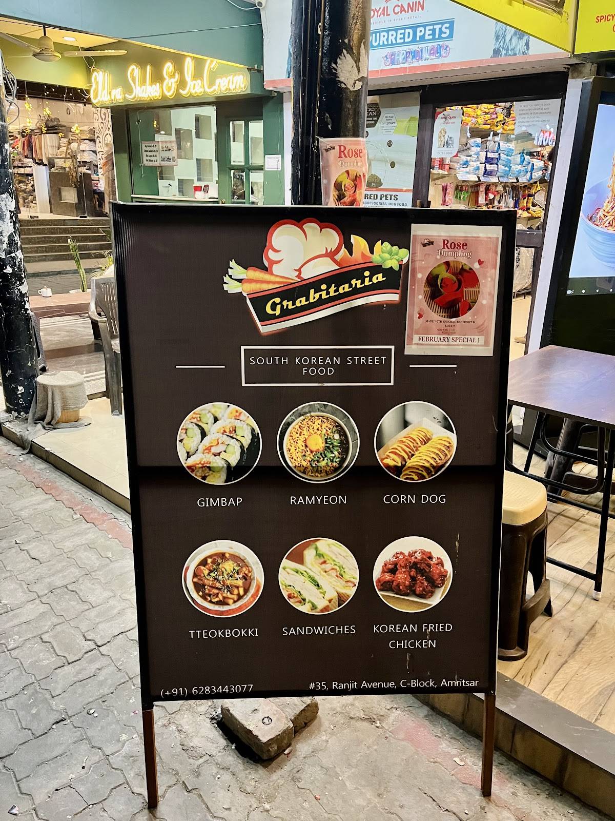 Grabitaria menu