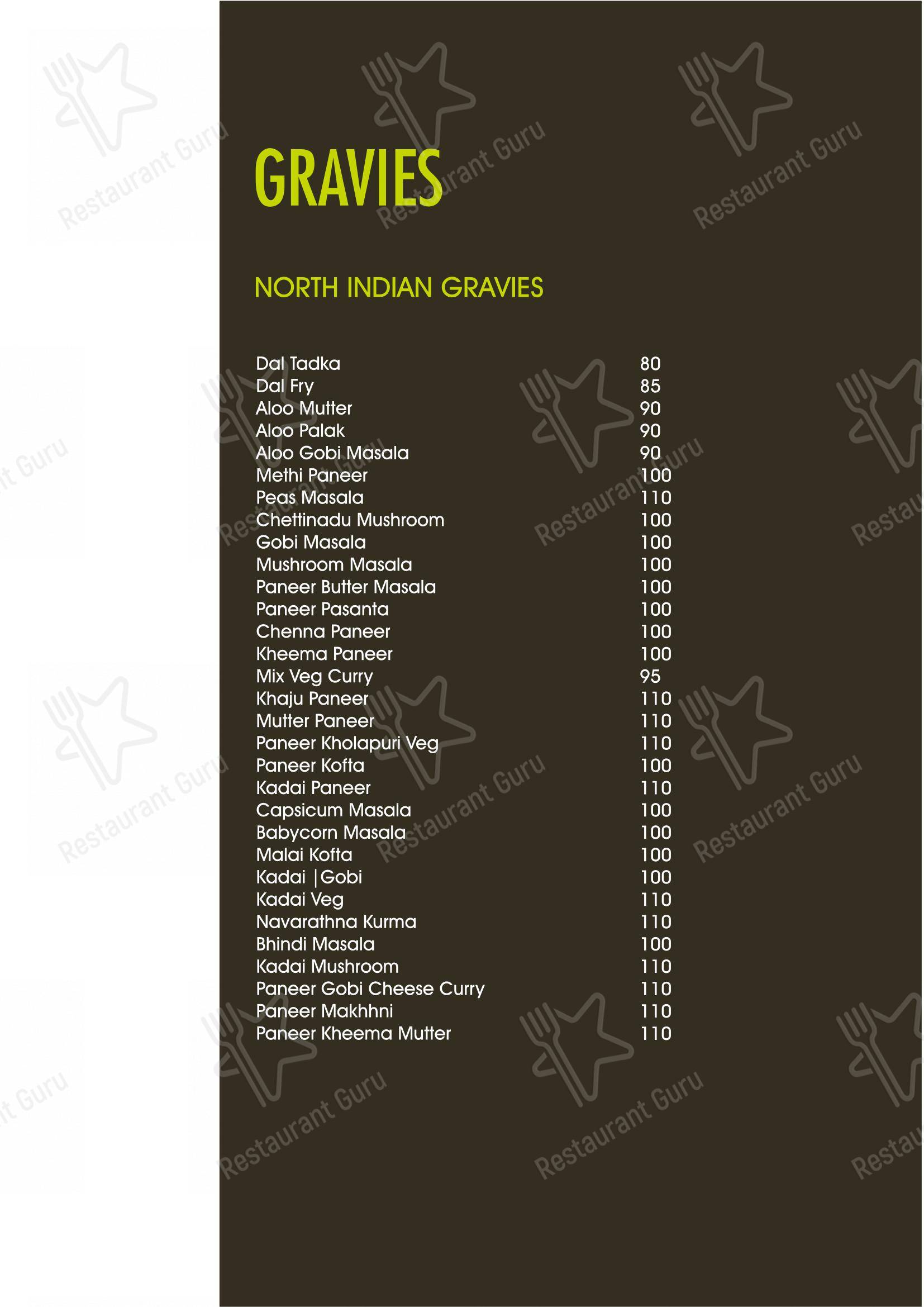 Amutha Surabhi in Pollachi - Menu