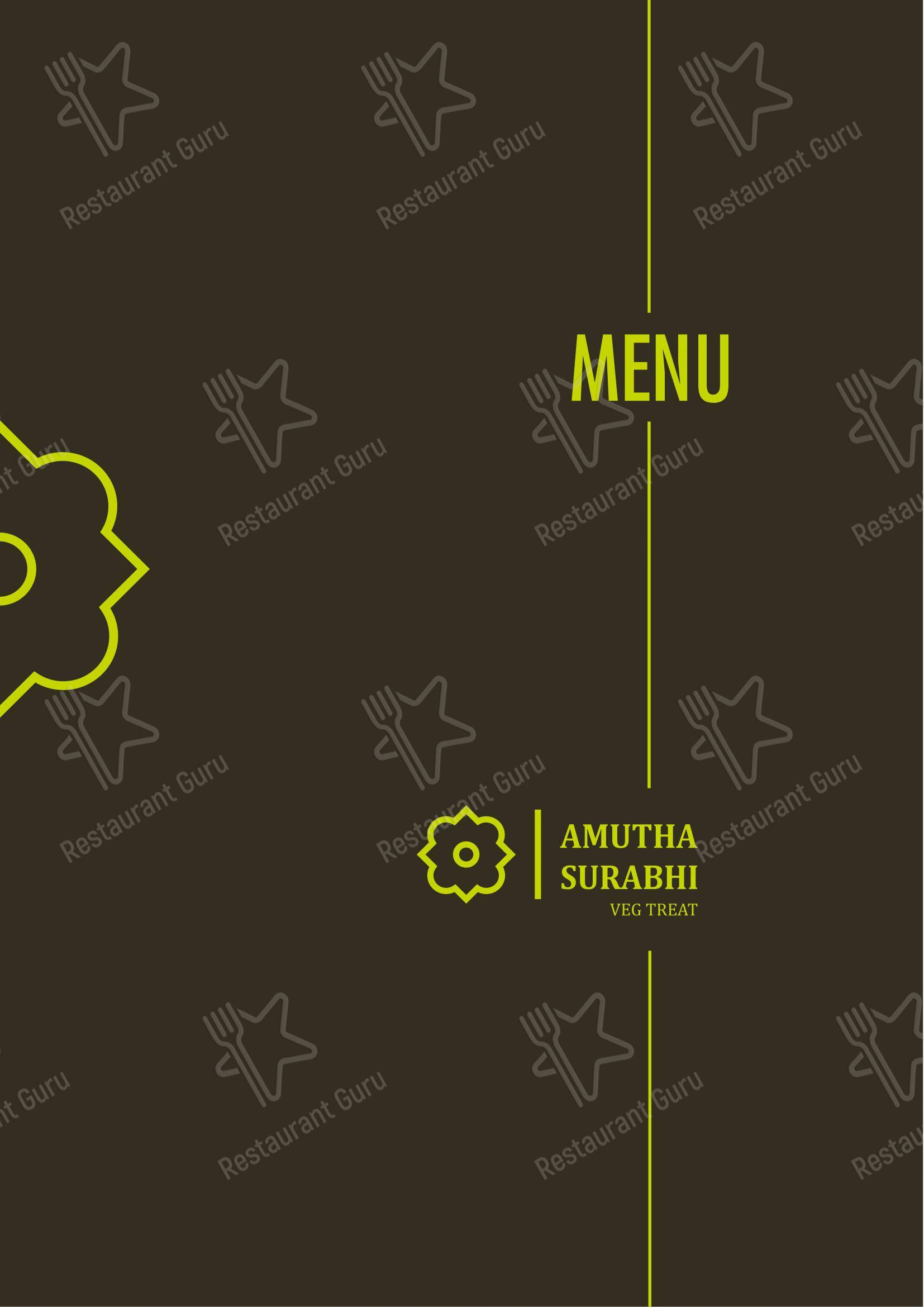 Amutha Surabhi - Menu