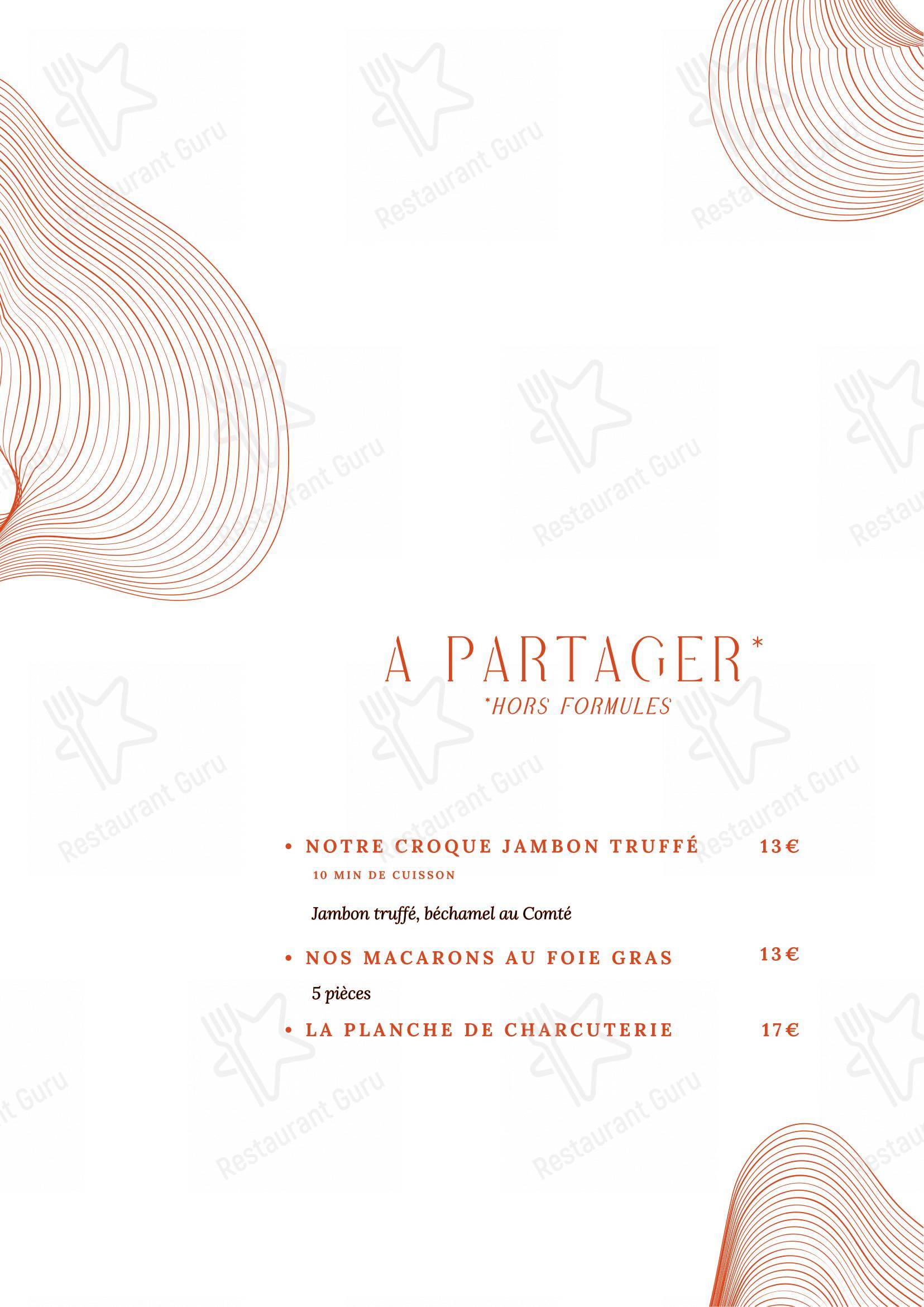Menu pour Anagram Restaurant - Menu