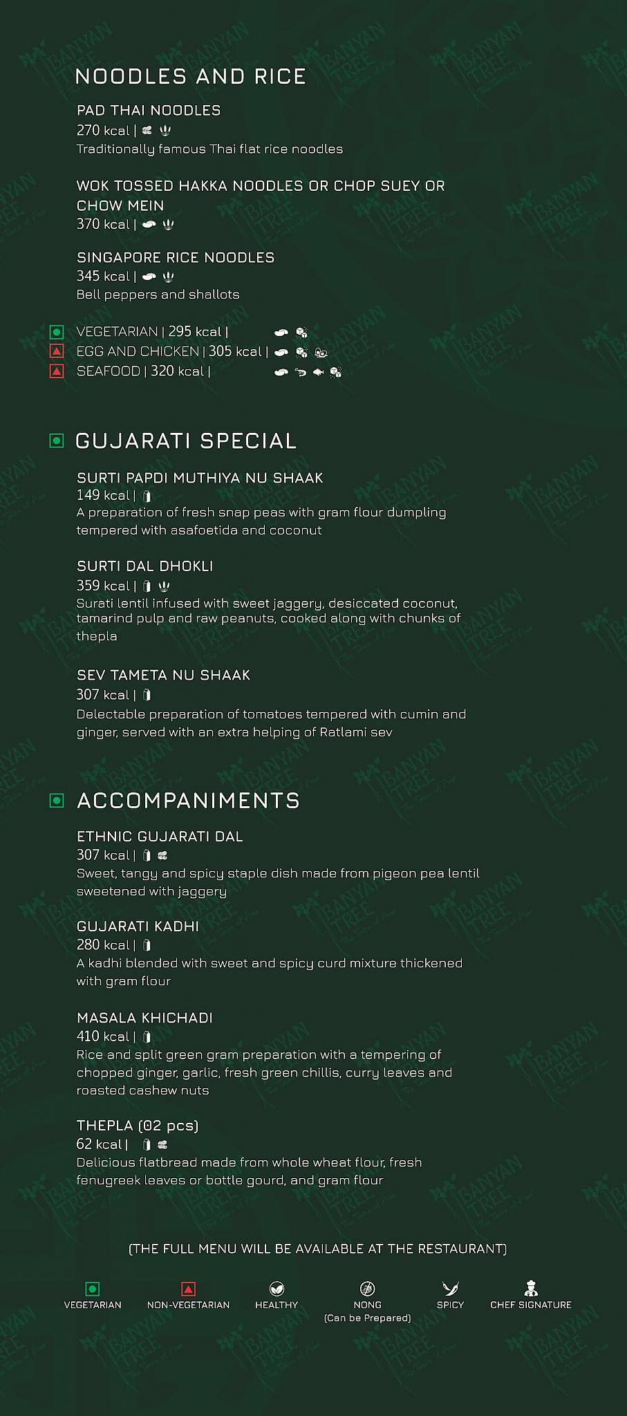 Banyan Tree - The Taste of Asia menu