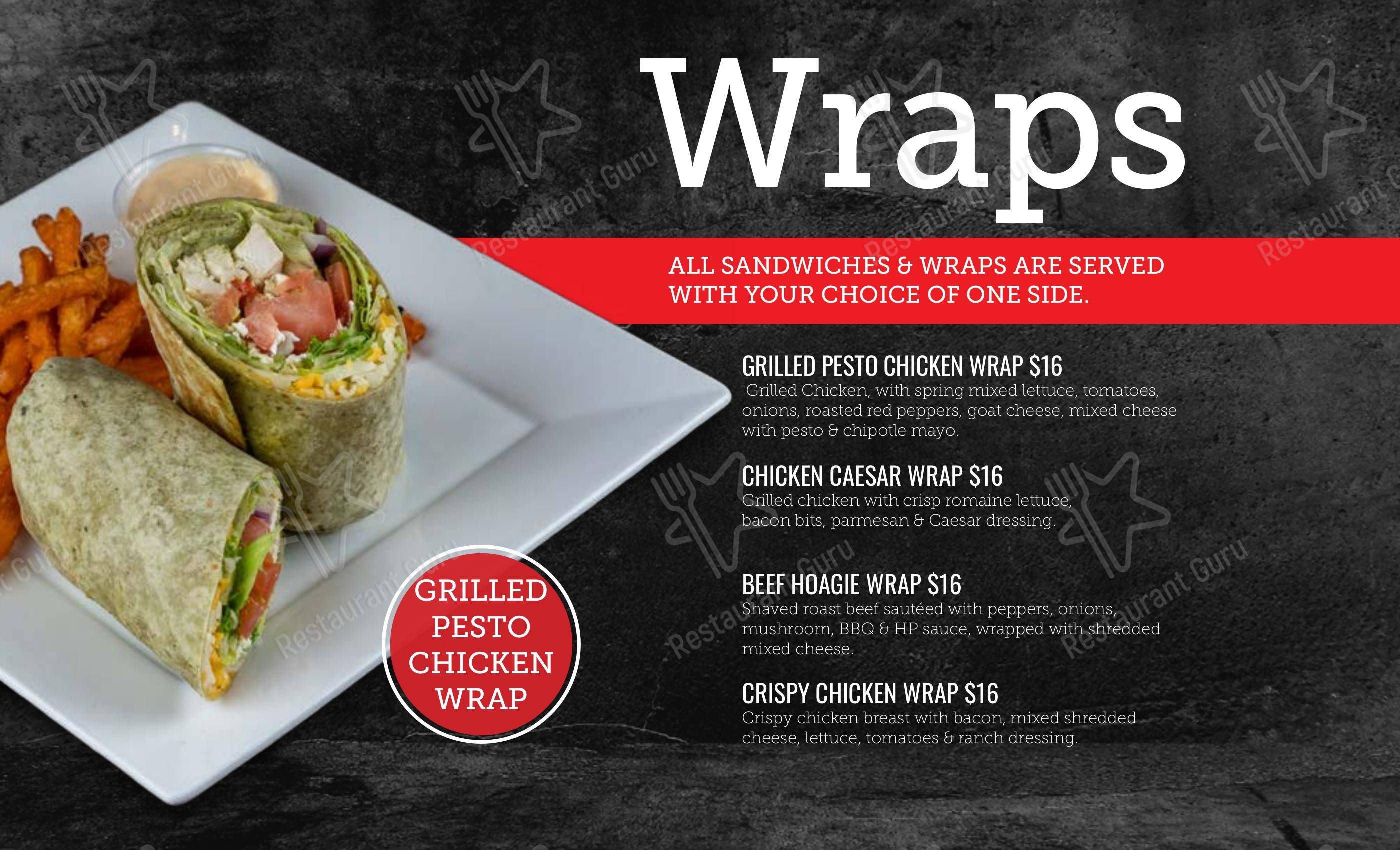 Menu at Anchor Point Fusion Bar & Grill, Courtice