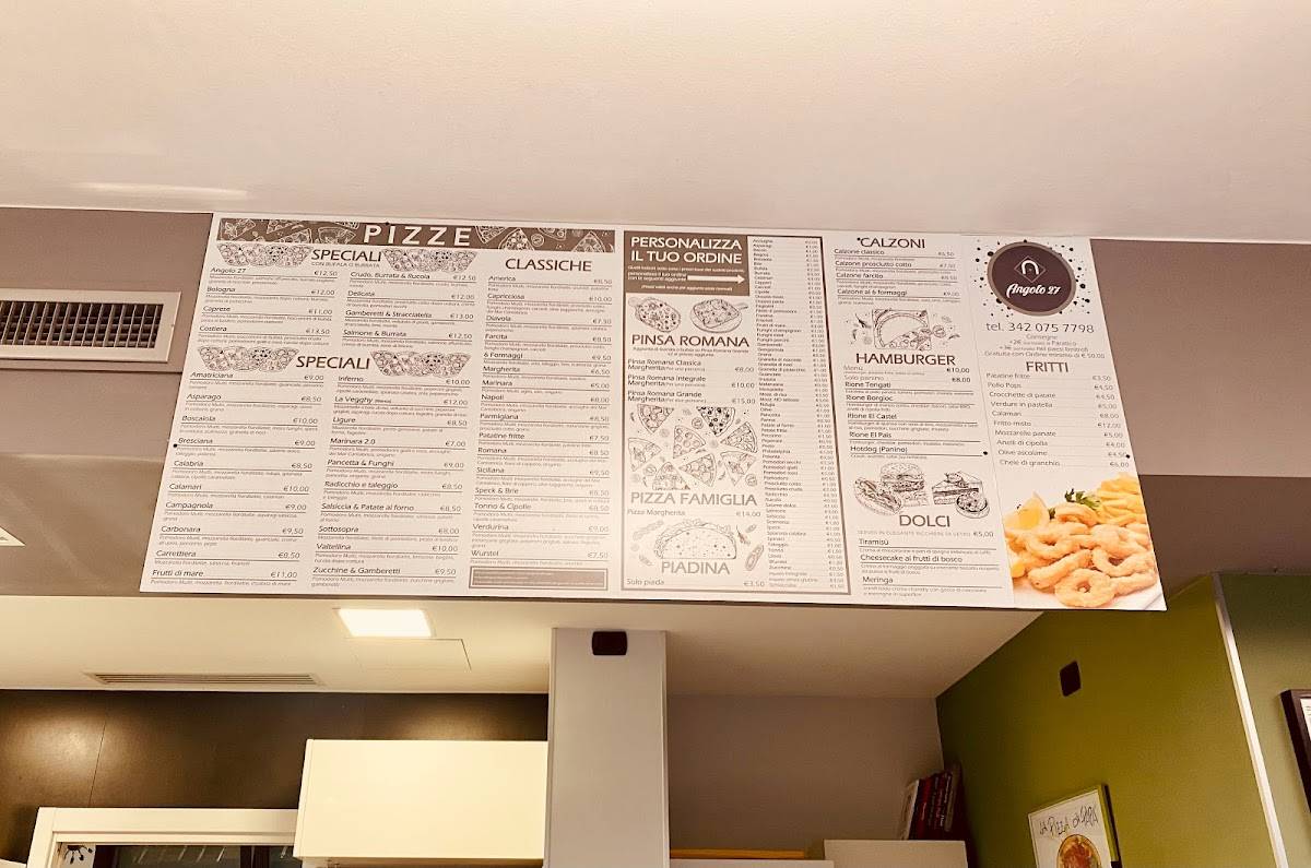 Menu di Angolo 27 